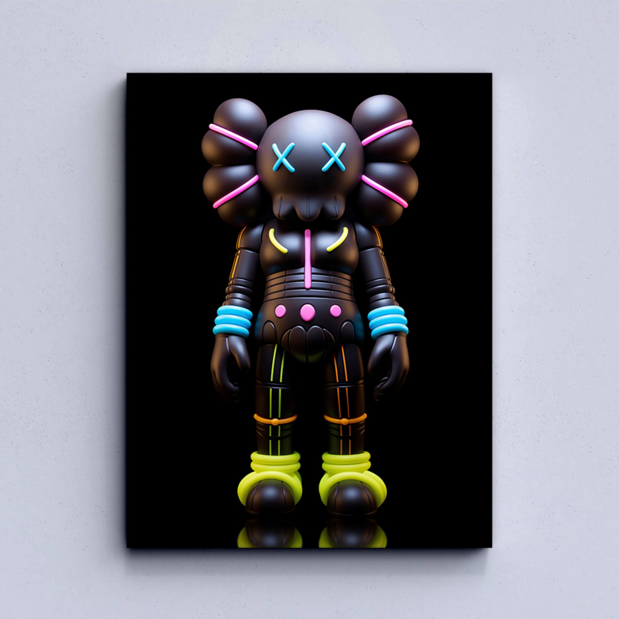 Neon KAWS №11 Canvas Print