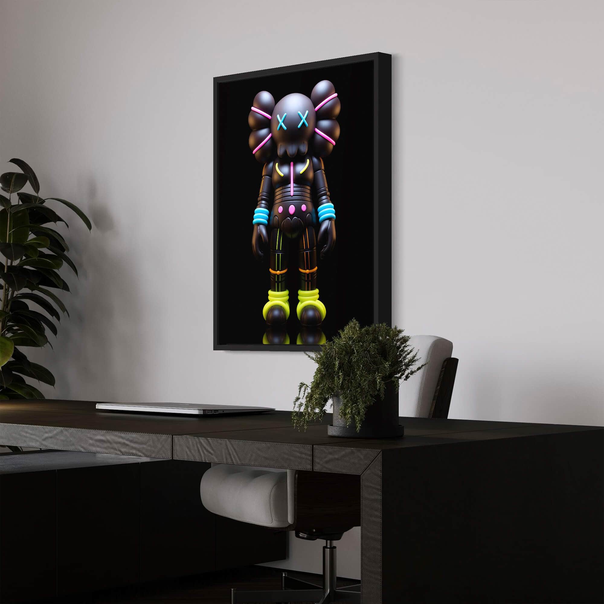 Neon KAWS №11 Canvas Print