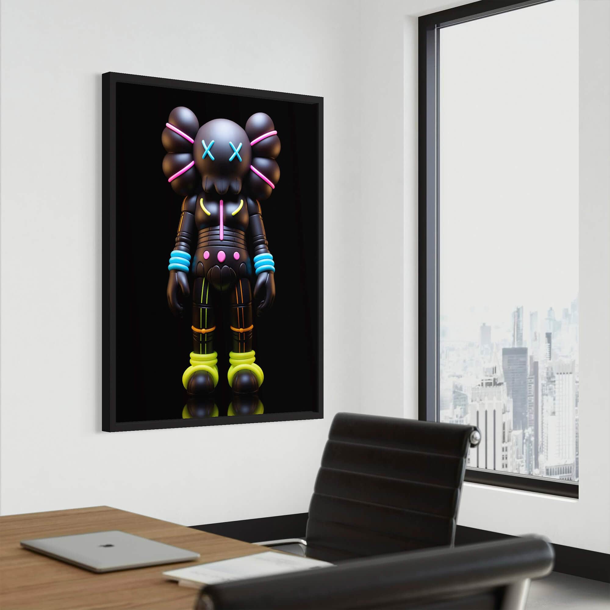 Neon KAWS №11 Canvas Print