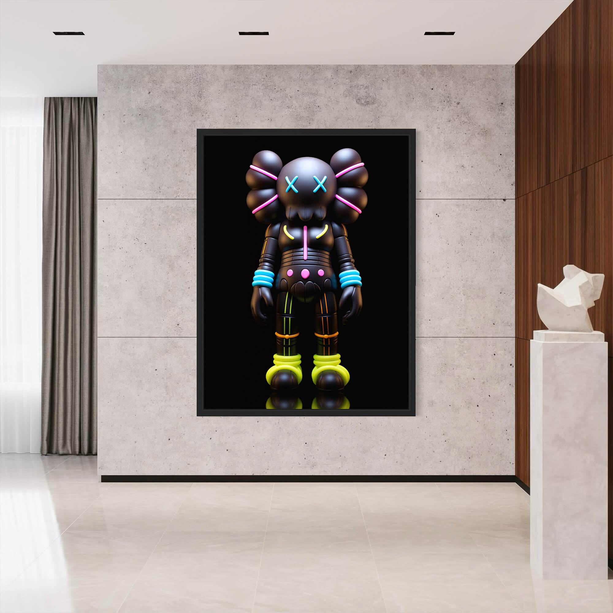 Neon KAWS №11 Canvas Print