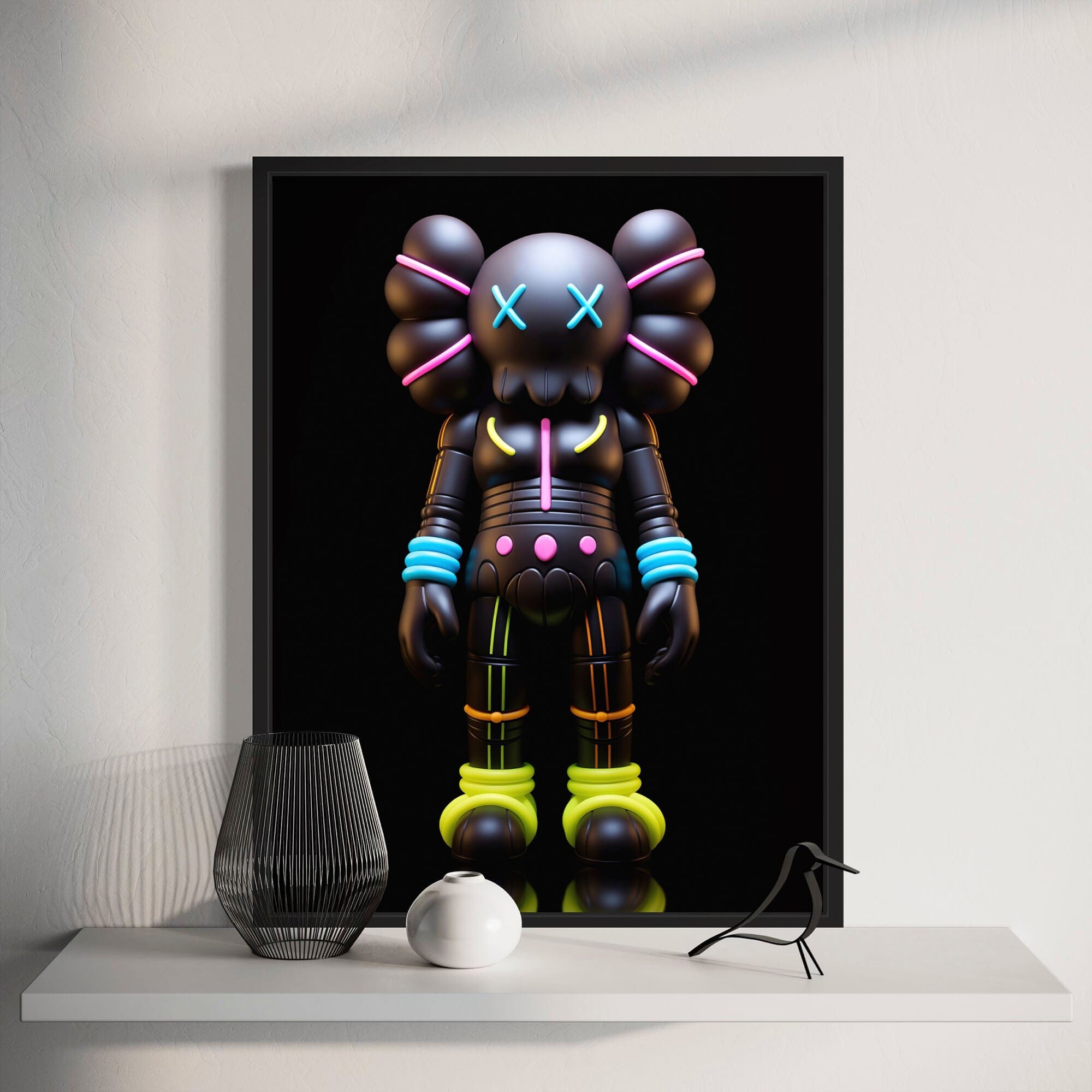 Neon KAWS №11 Canvas Print