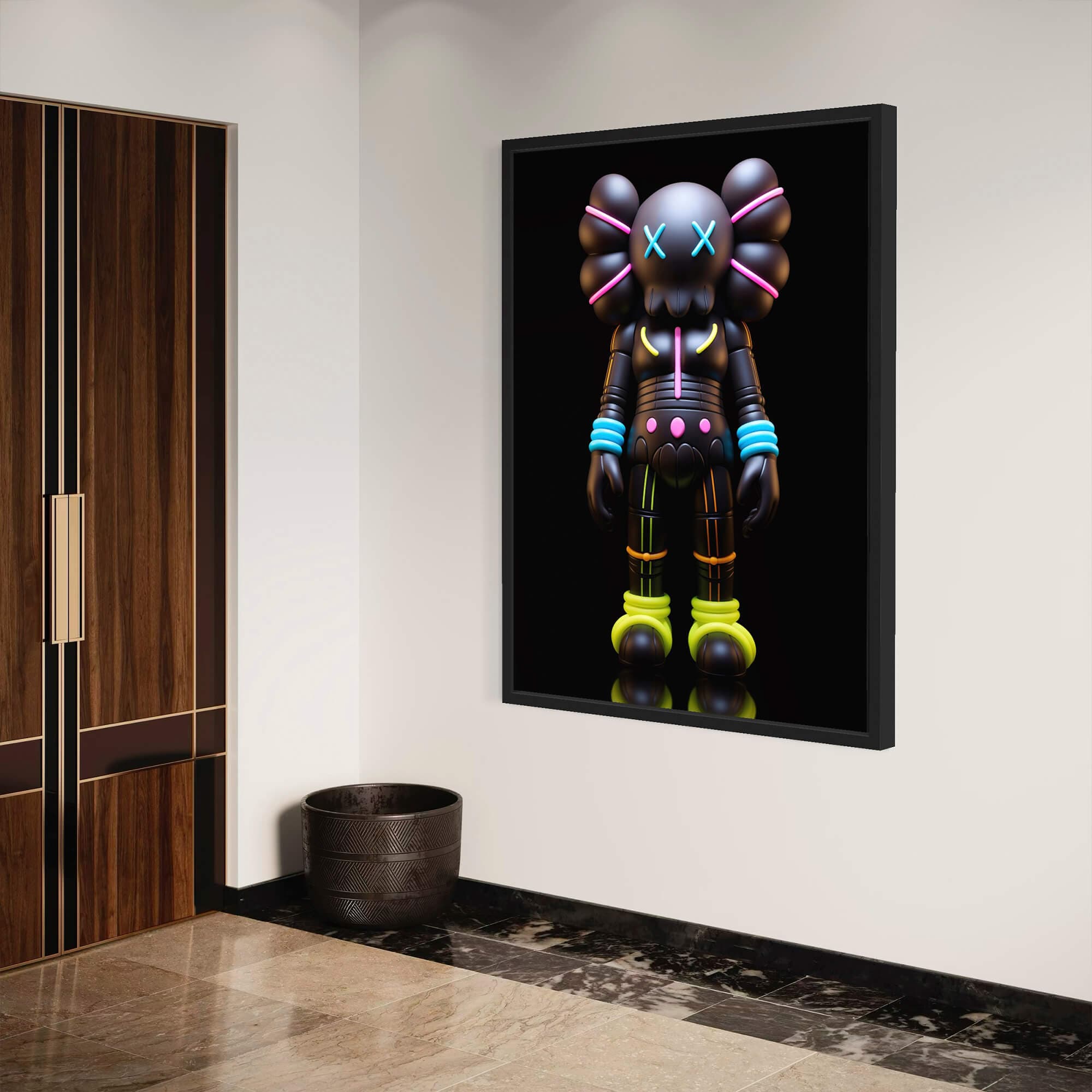 Neon KAWS №11 Canvas Print