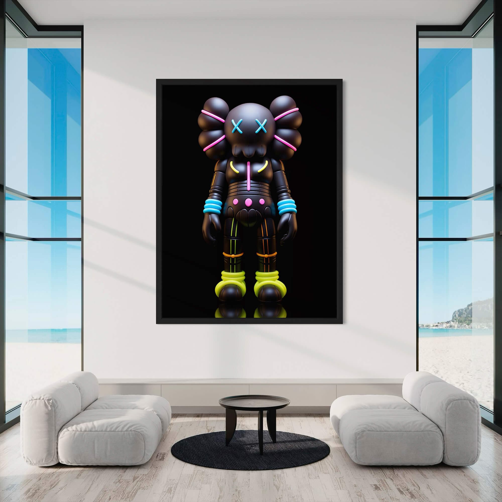 Neon KAWS №11 Canvas Print