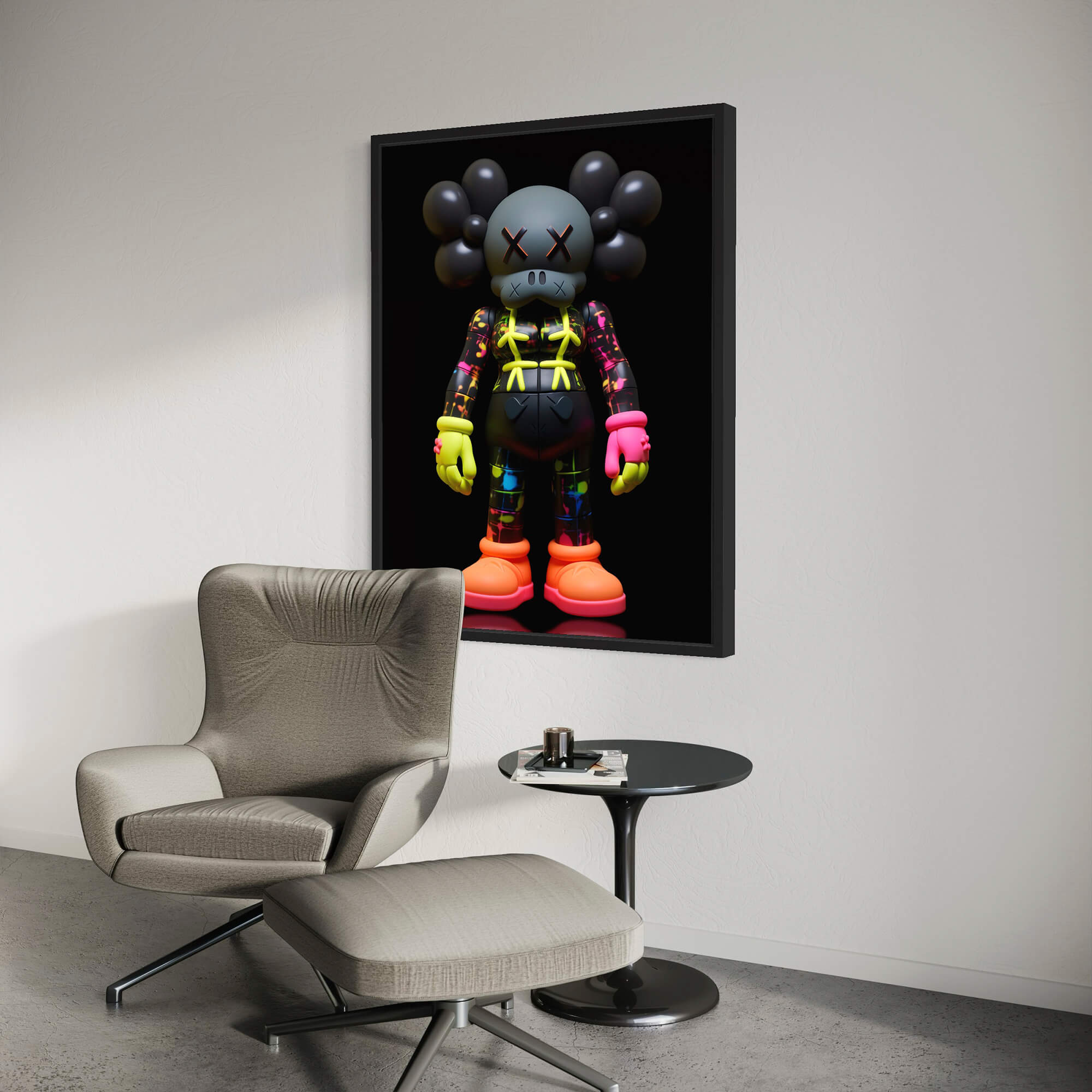 Neon KAWS №12 Canvas Print