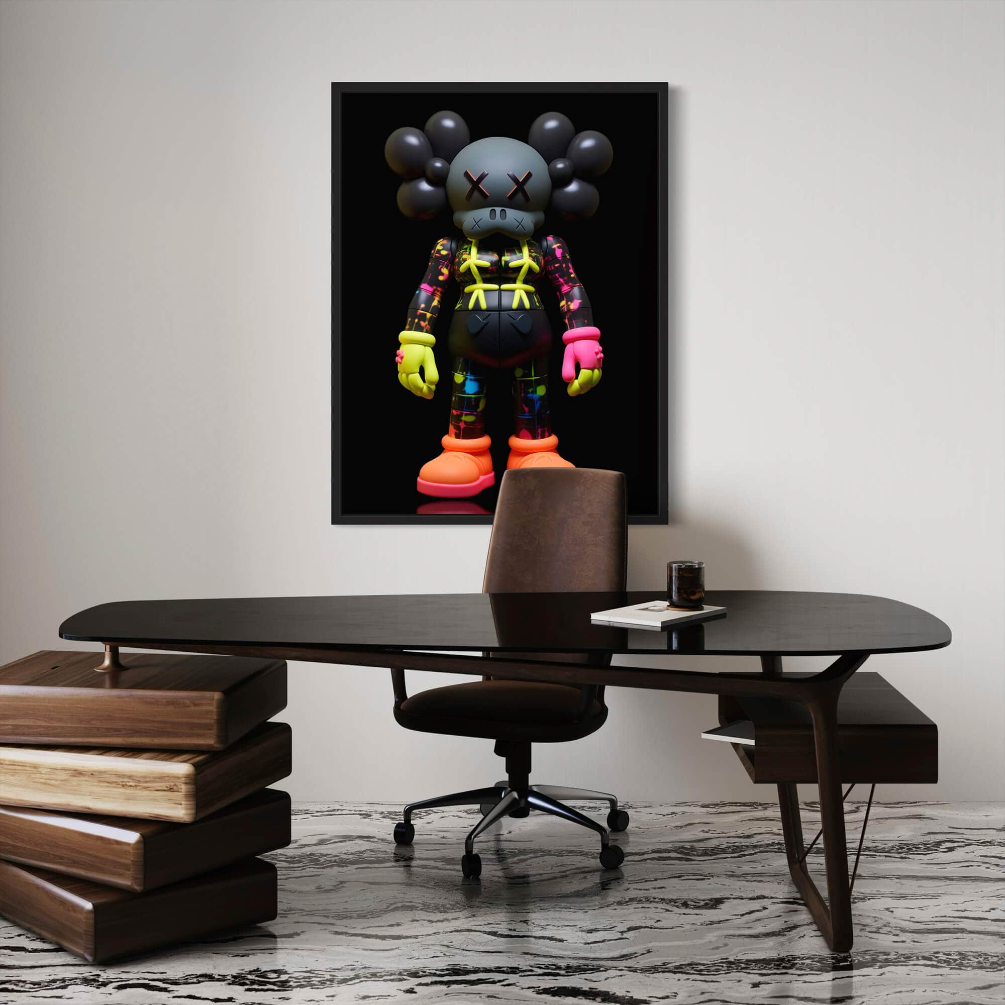 Neon KAWS №12 Canvas Print