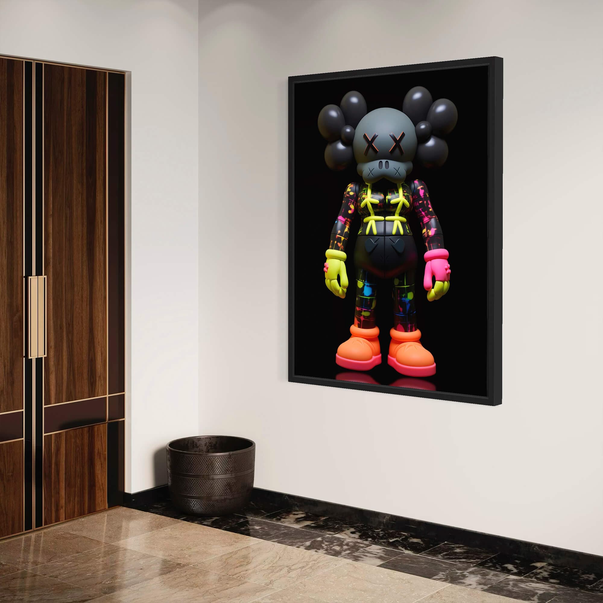 Neon KAWS №12 Canvas Print