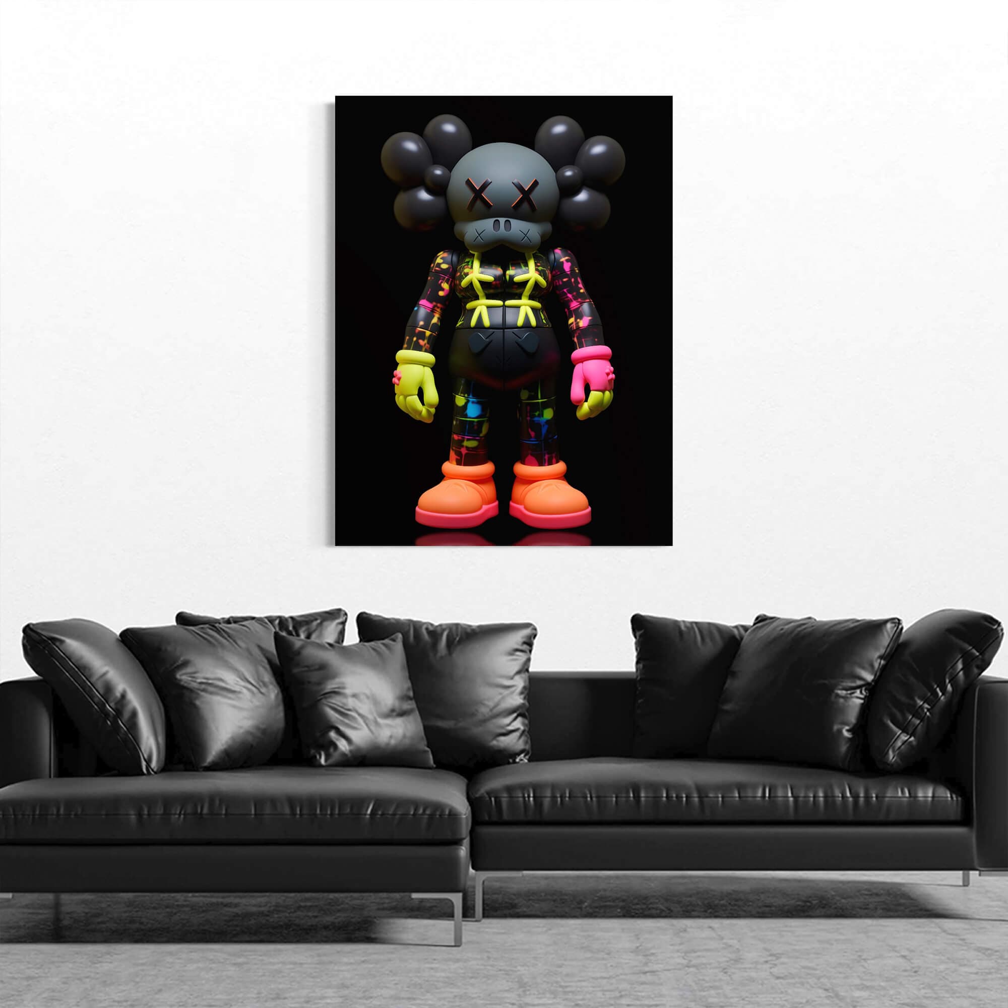 Neon KAWS №12 Canvas Print