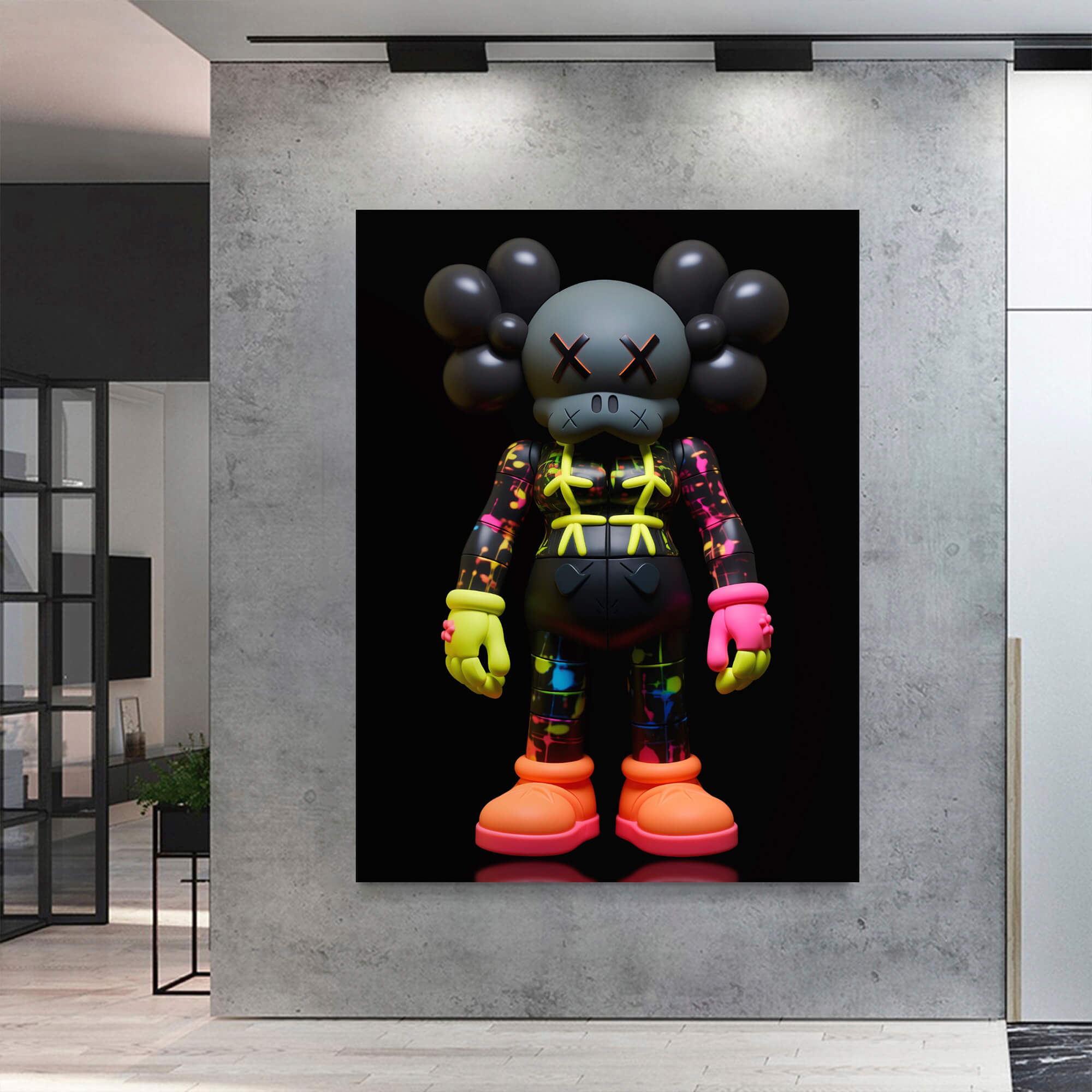 Neon KAWS №12 Canvas Print