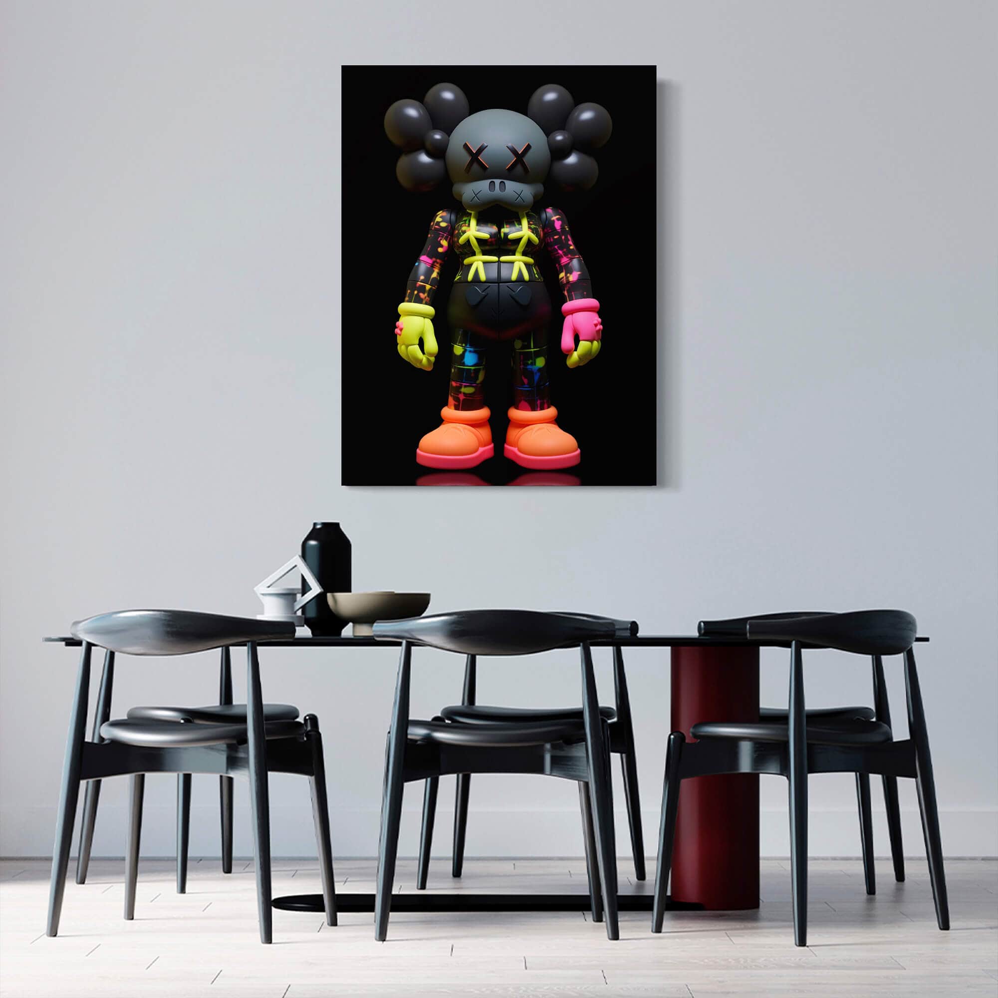 Neon KAWS №12 Canvas Print