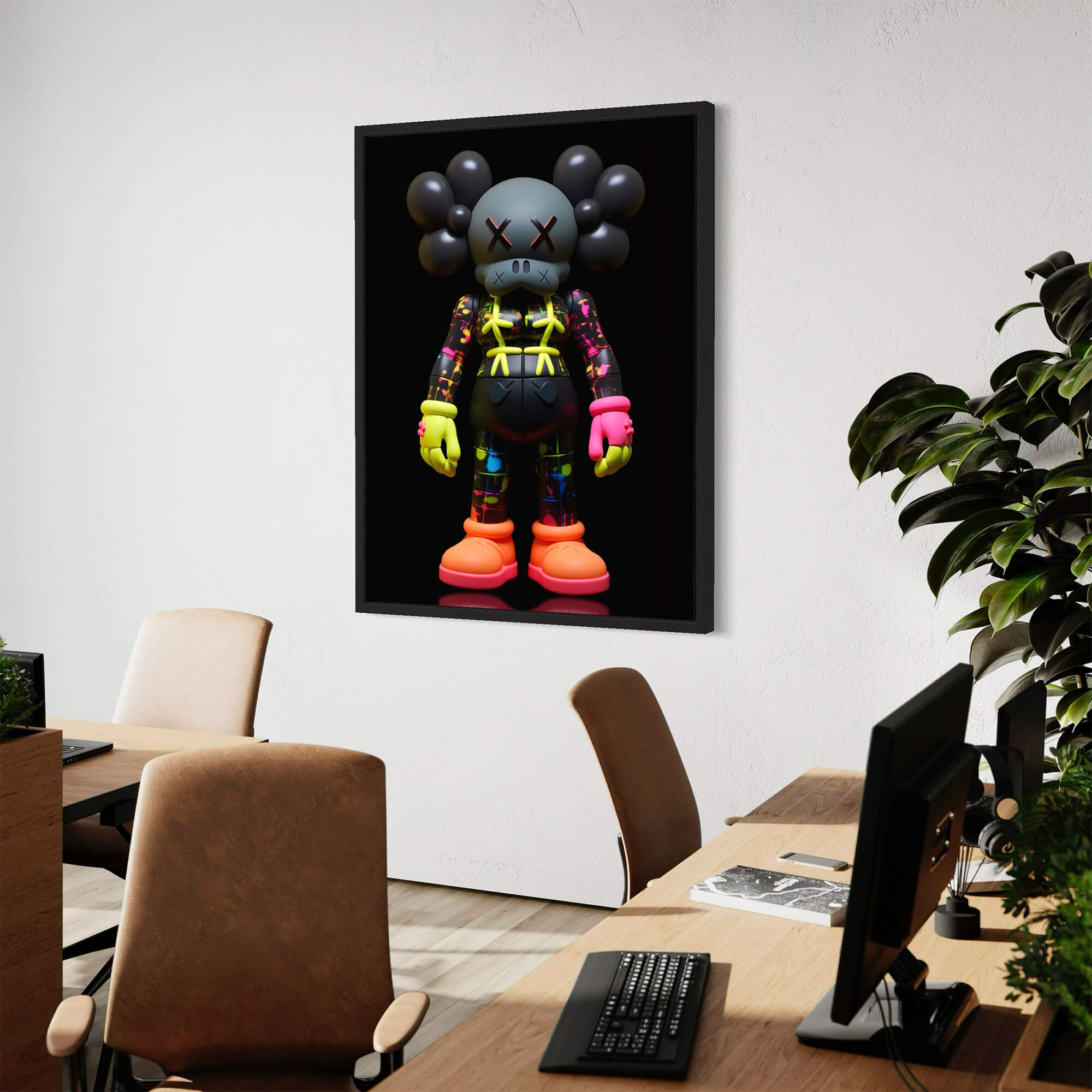 Neon KAWS №12 Canvas Print