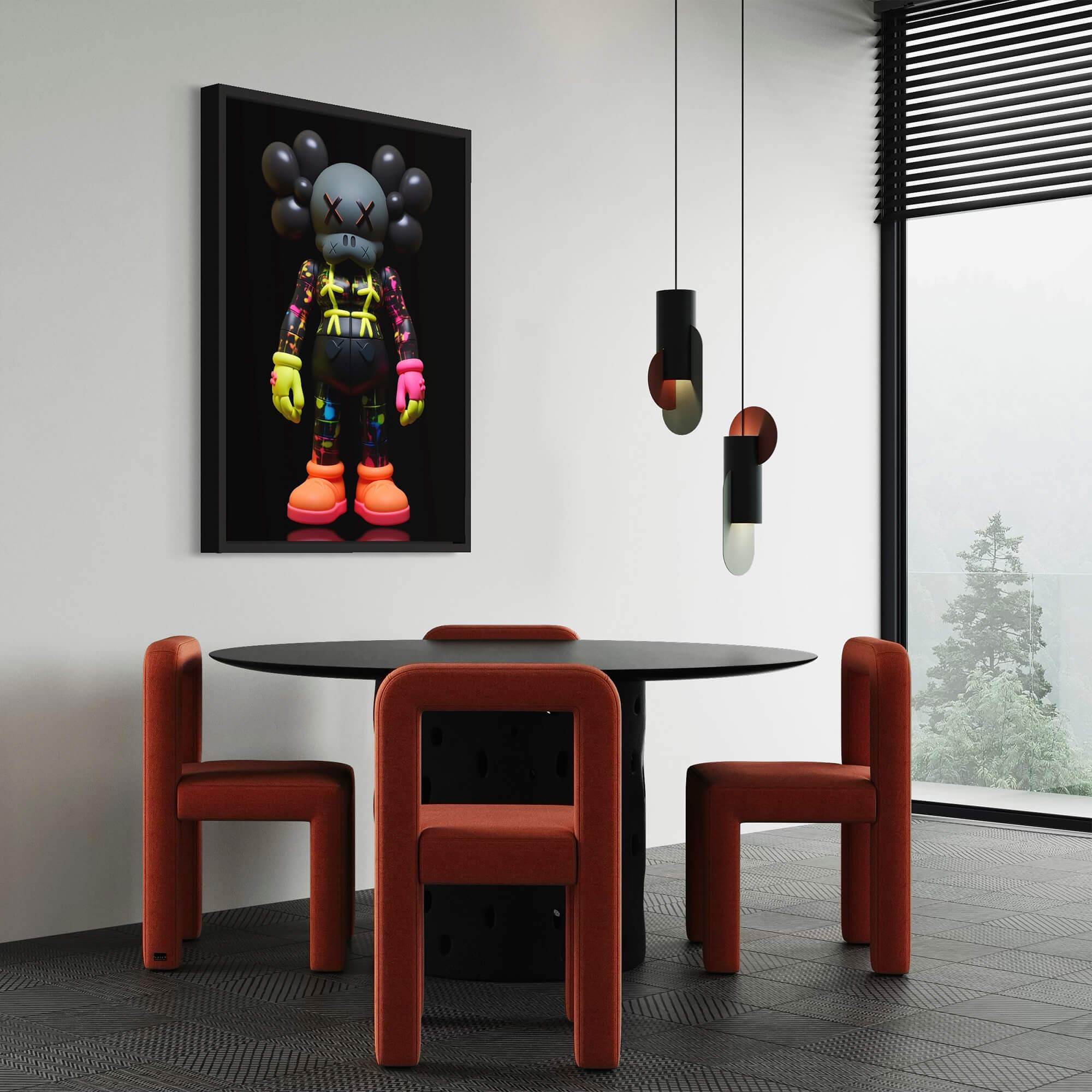 Neon KAWS №12 Canvas Print