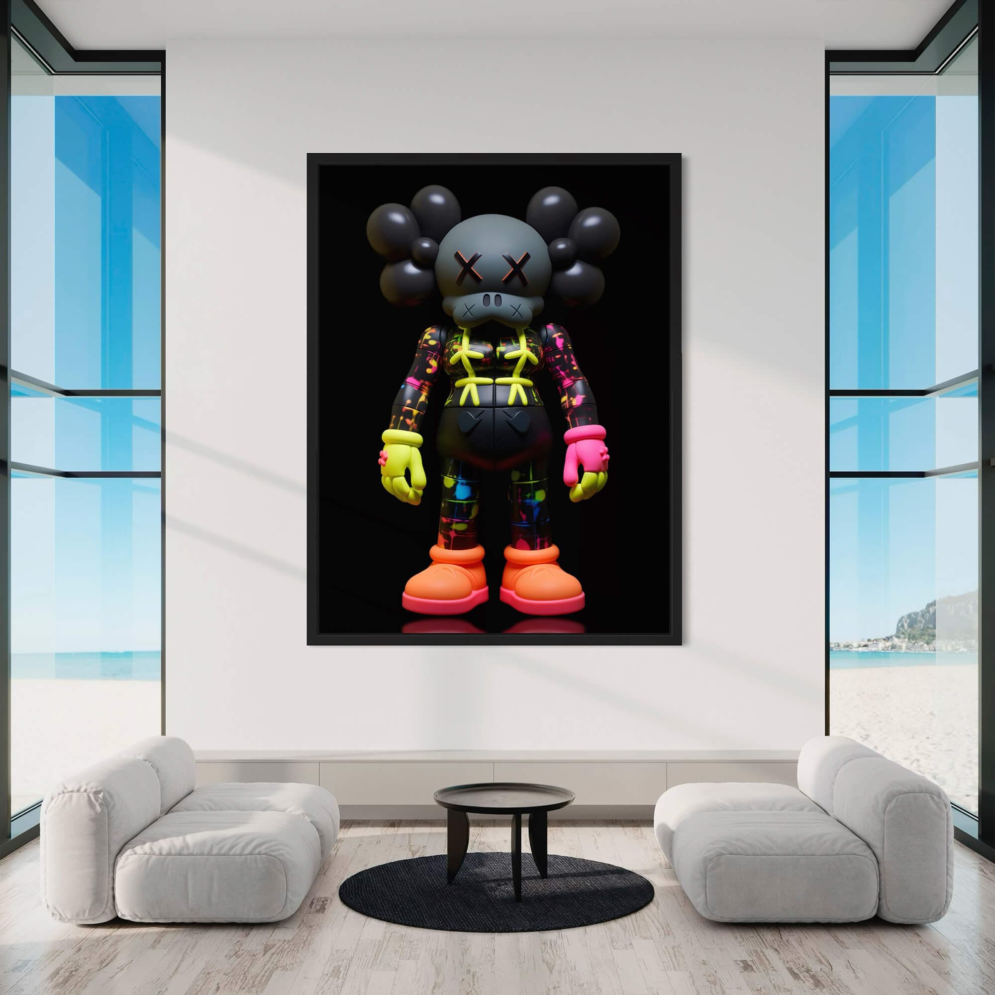 Neon KAWS №12 Canvas Print