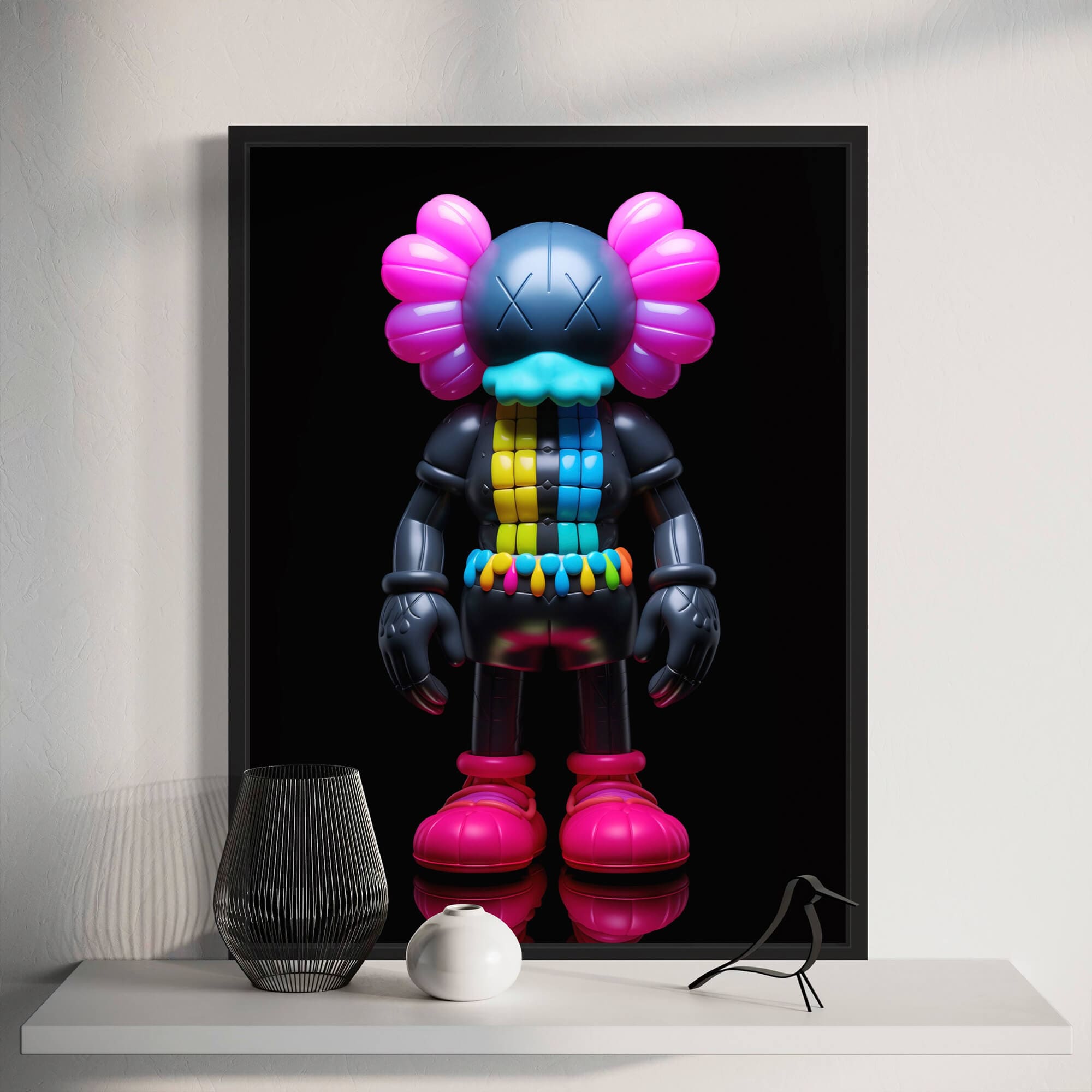 Neon KAWS №13 Canvas Print