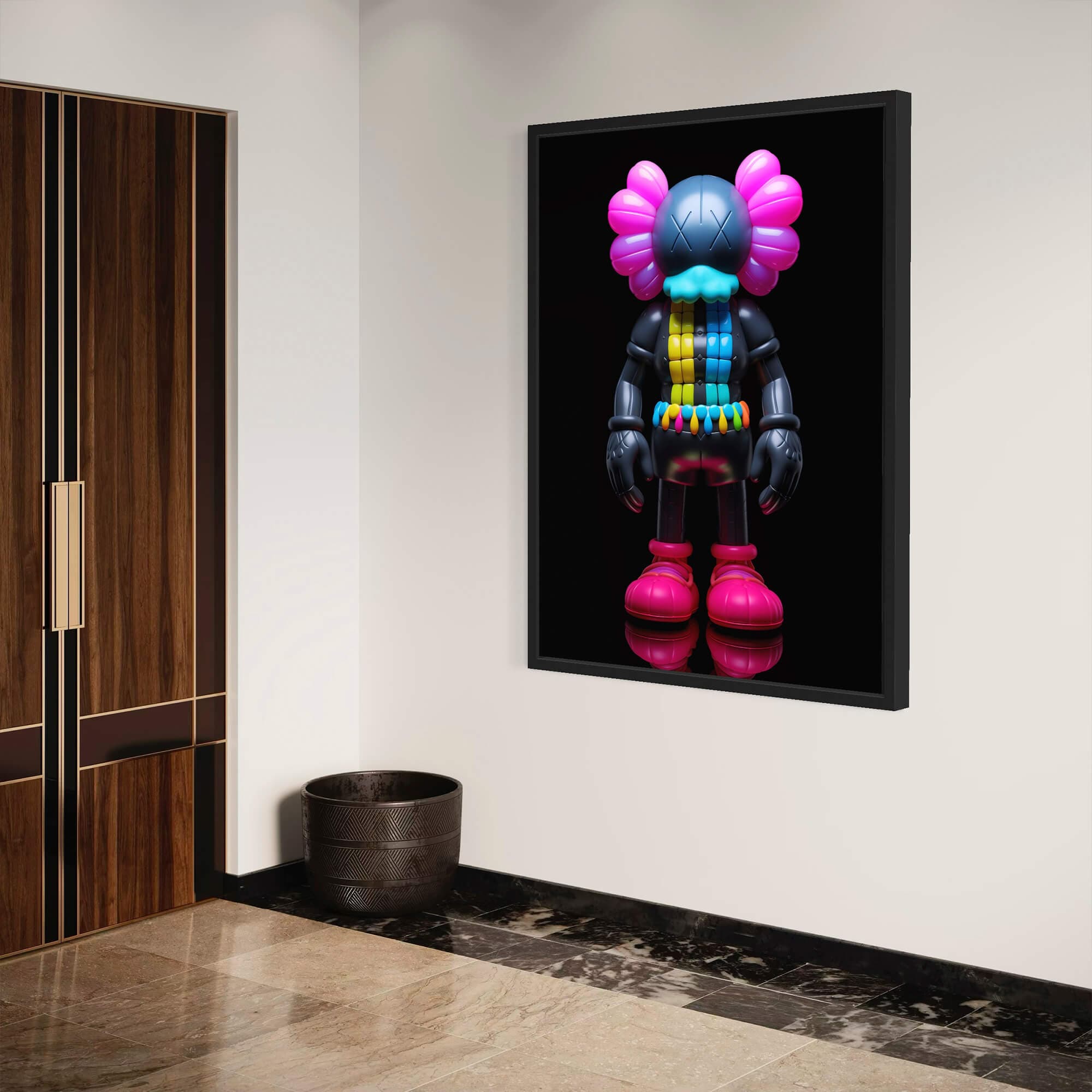 Neon KAWS №13 Canvas Print