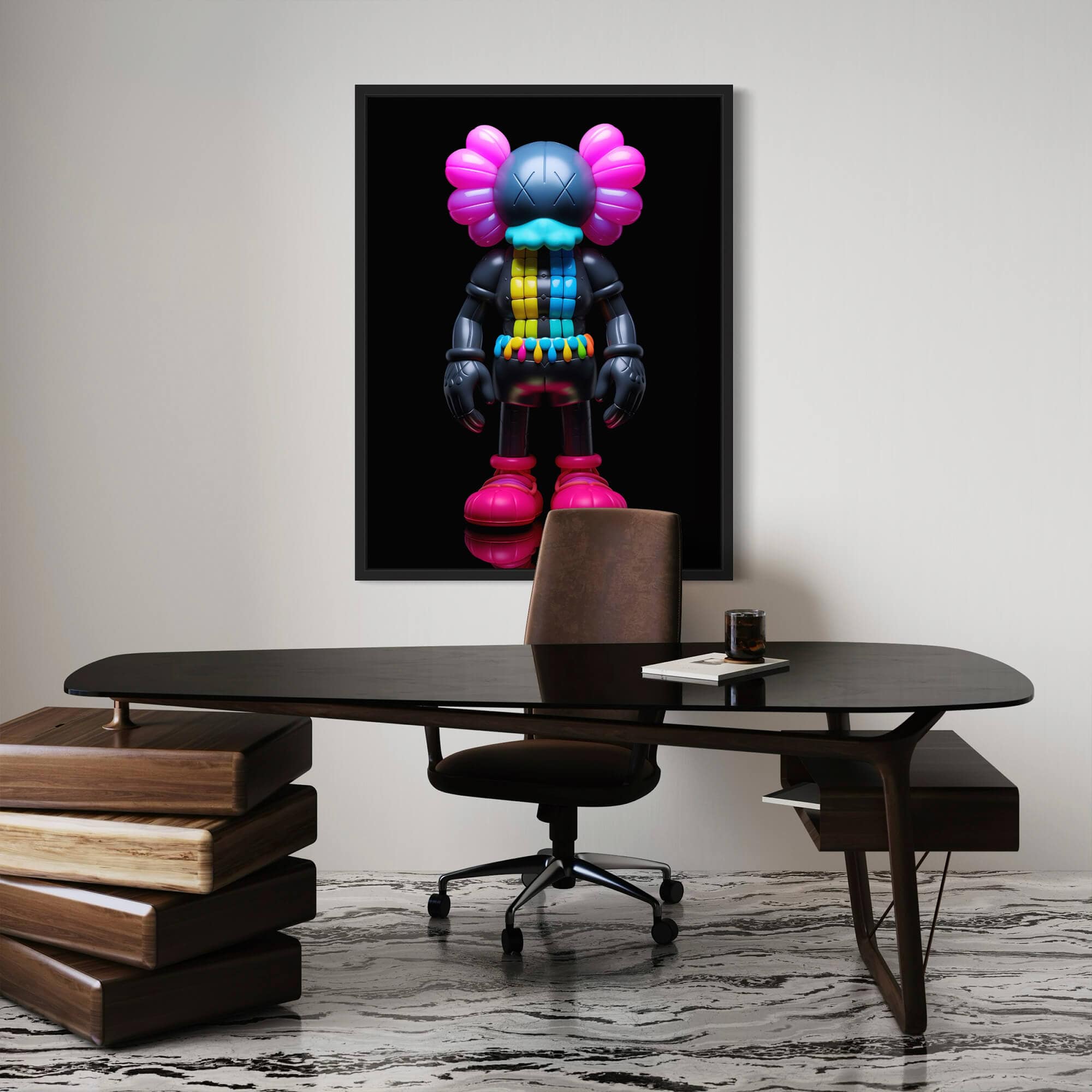 Neon KAWS №13 Canvas Print