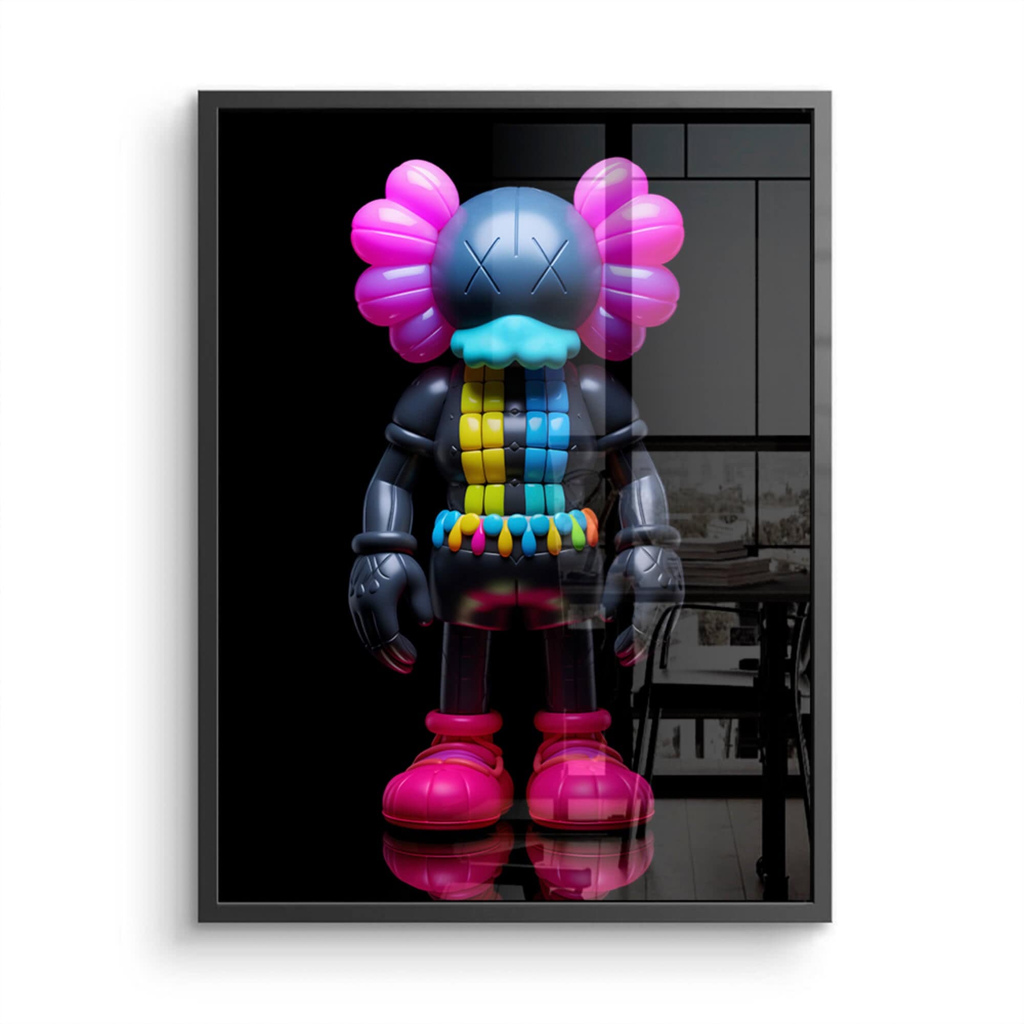 Neon KAWS №13 Canvas Print