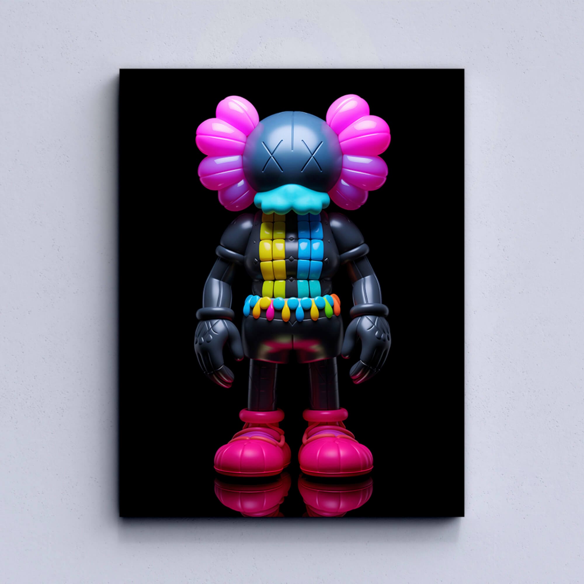 Neon KAWS №13 Canvas Print