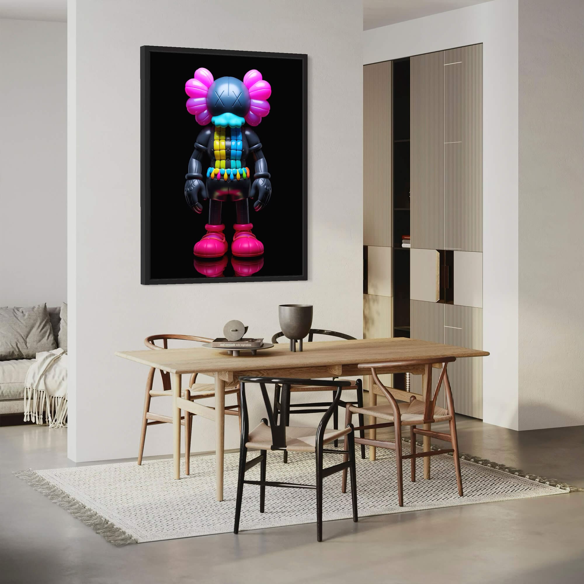 Neon KAWS №13 Canvas Print