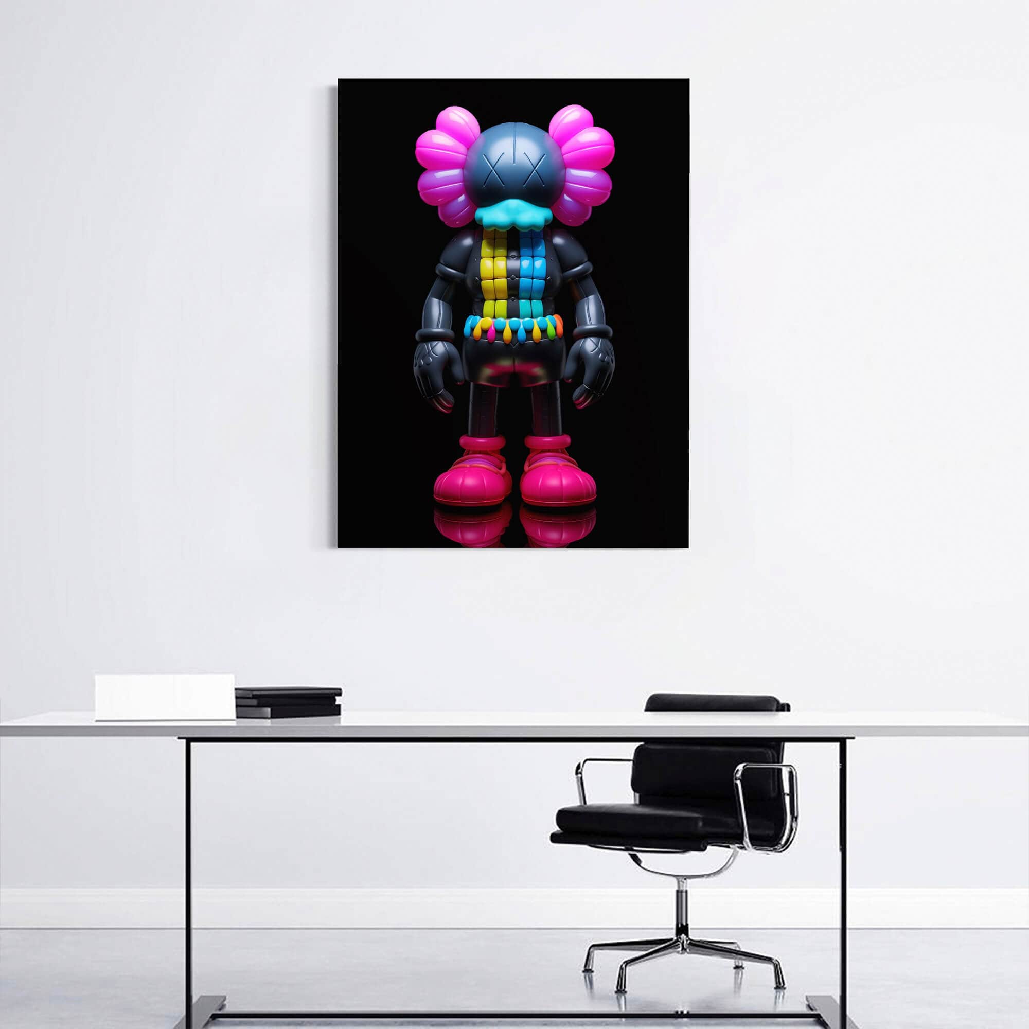 Neon KAWS №13 Canvas Print