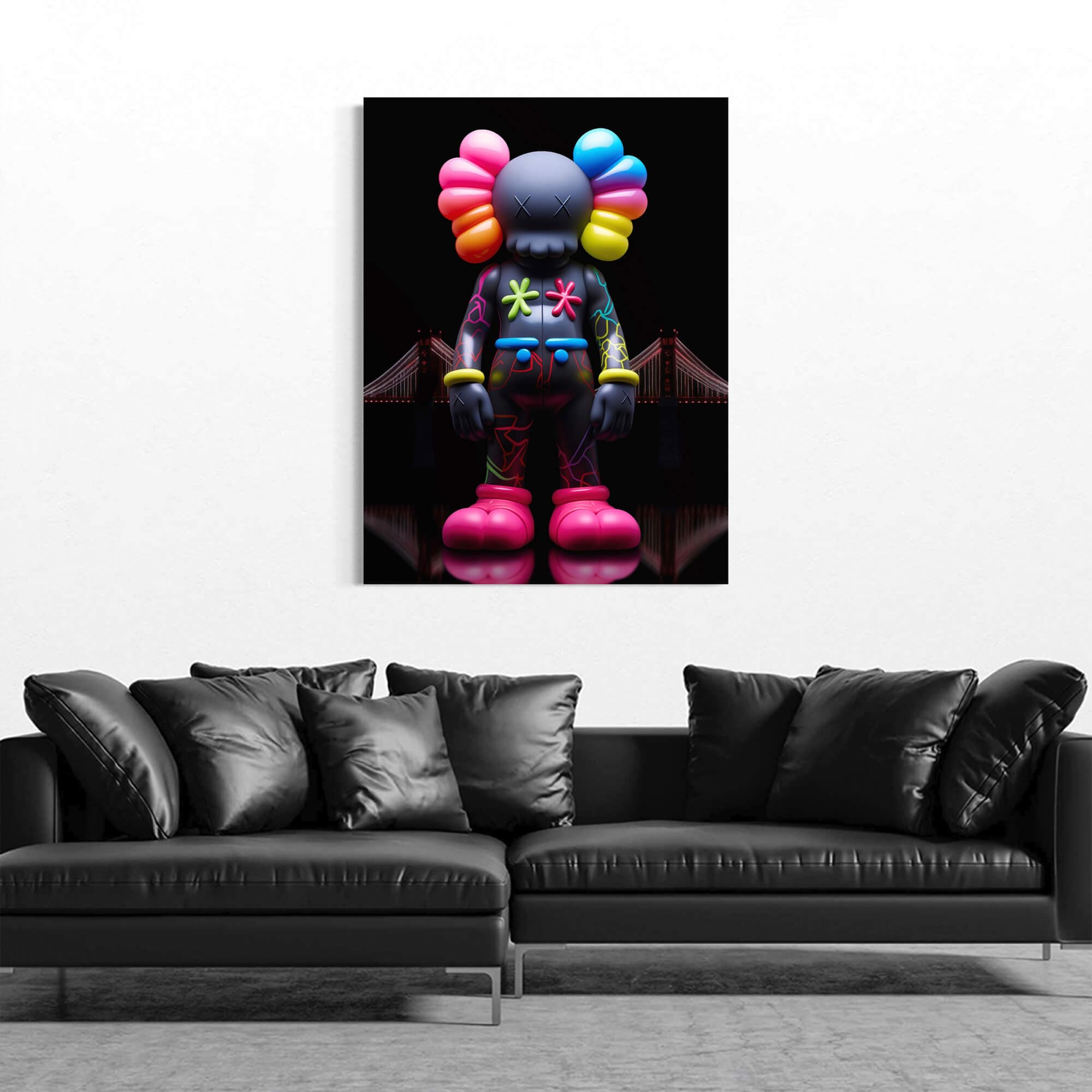 Neon KAWS №1 Canvas Print