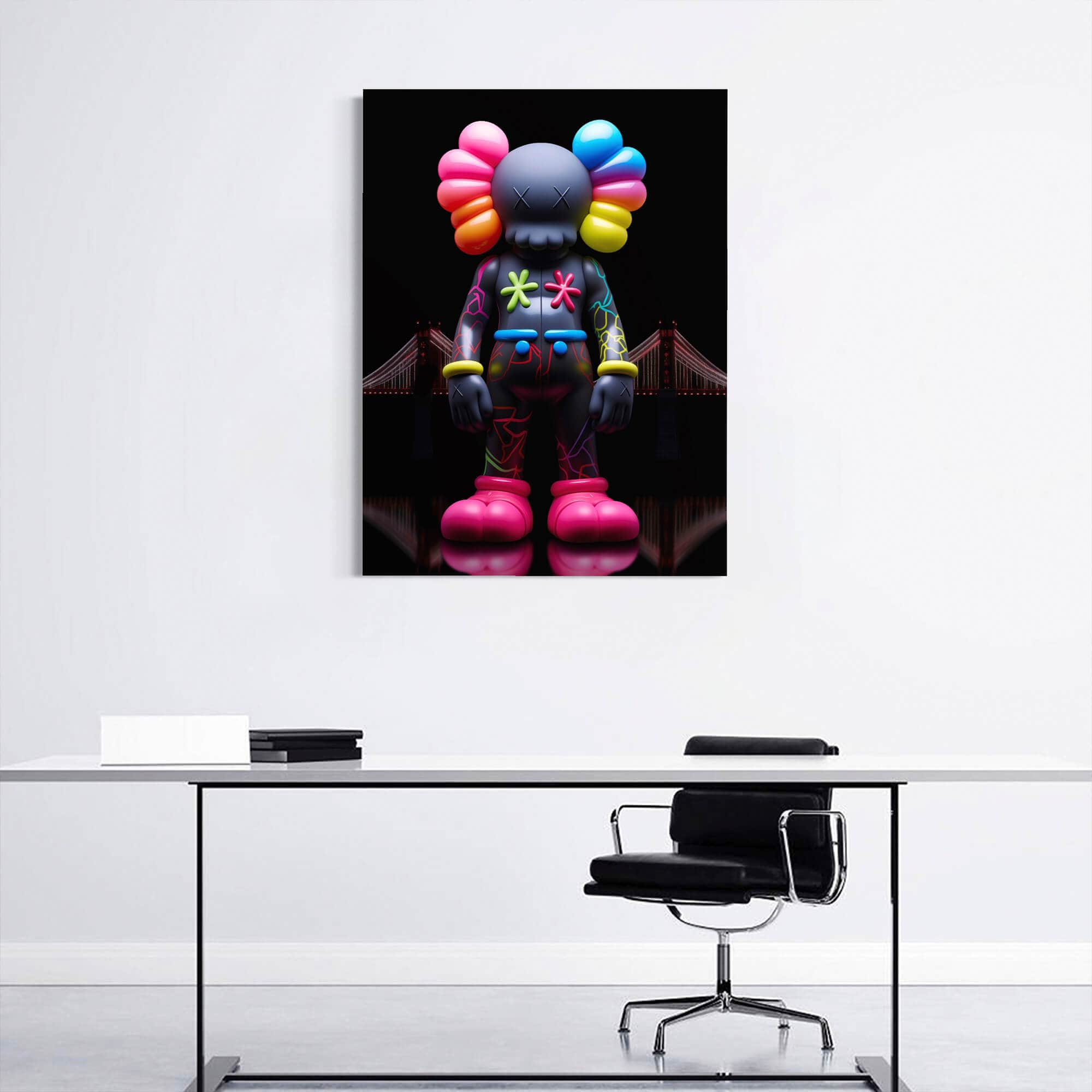 Neon KAWS №1 Canvas Print