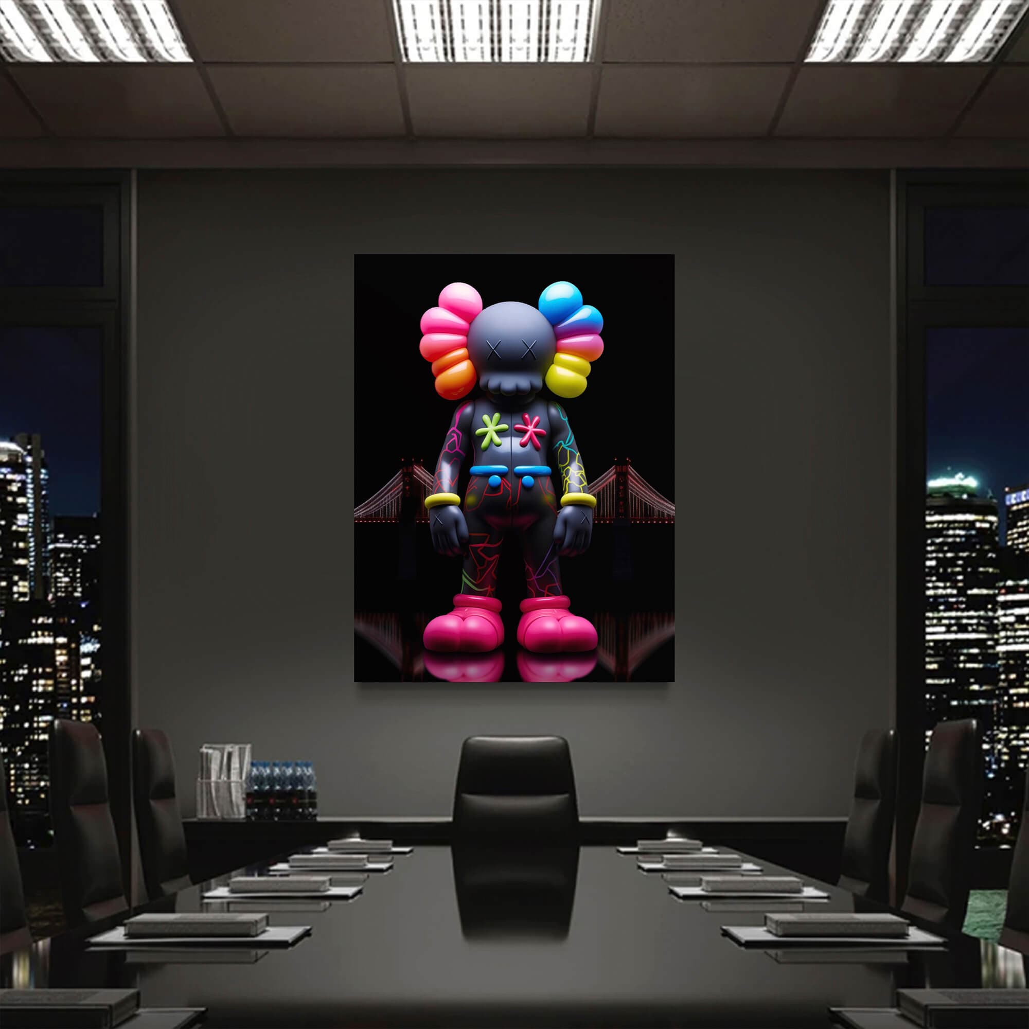 Neon KAWS №1 Canvas Print