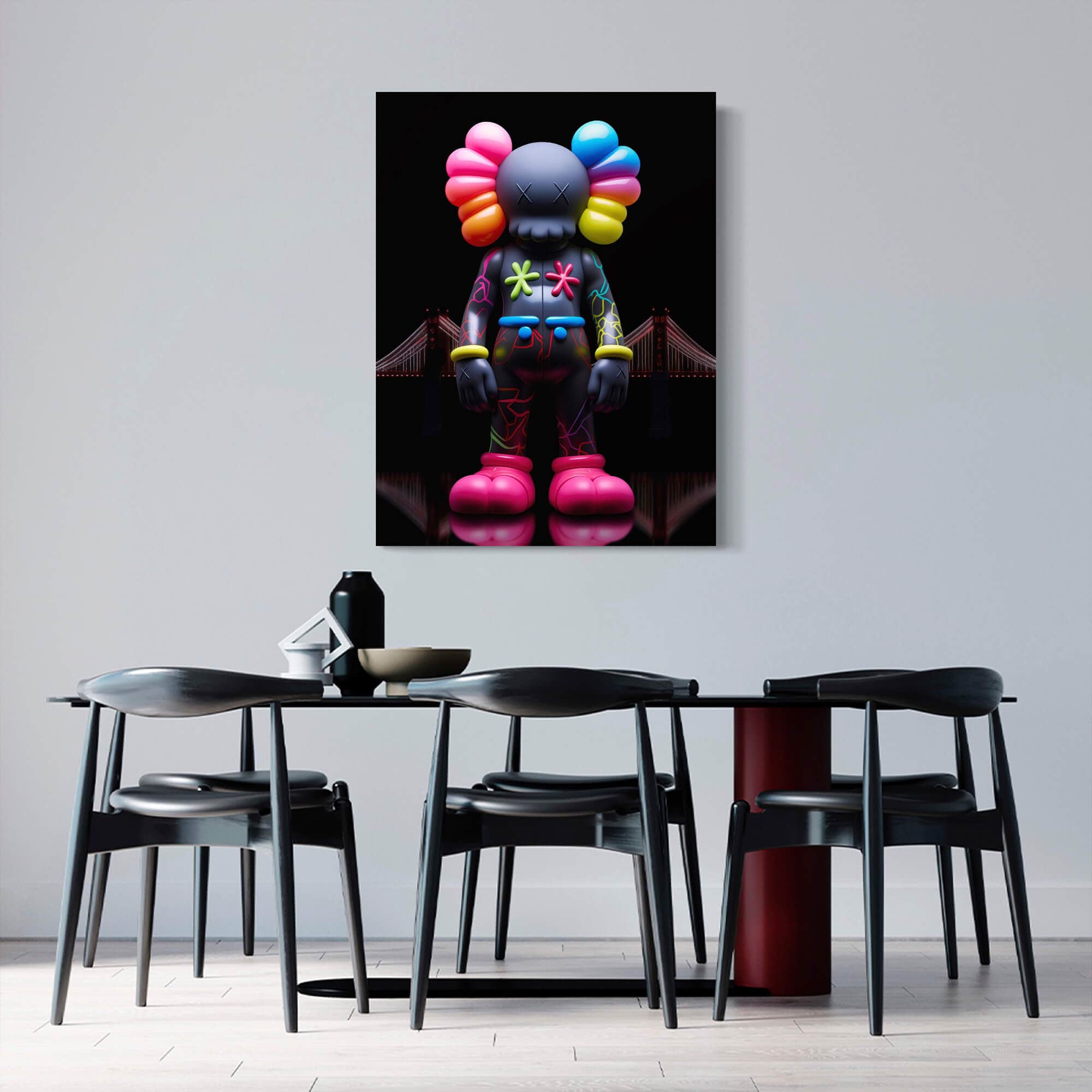 Neon KAWS №1 Canvas Print