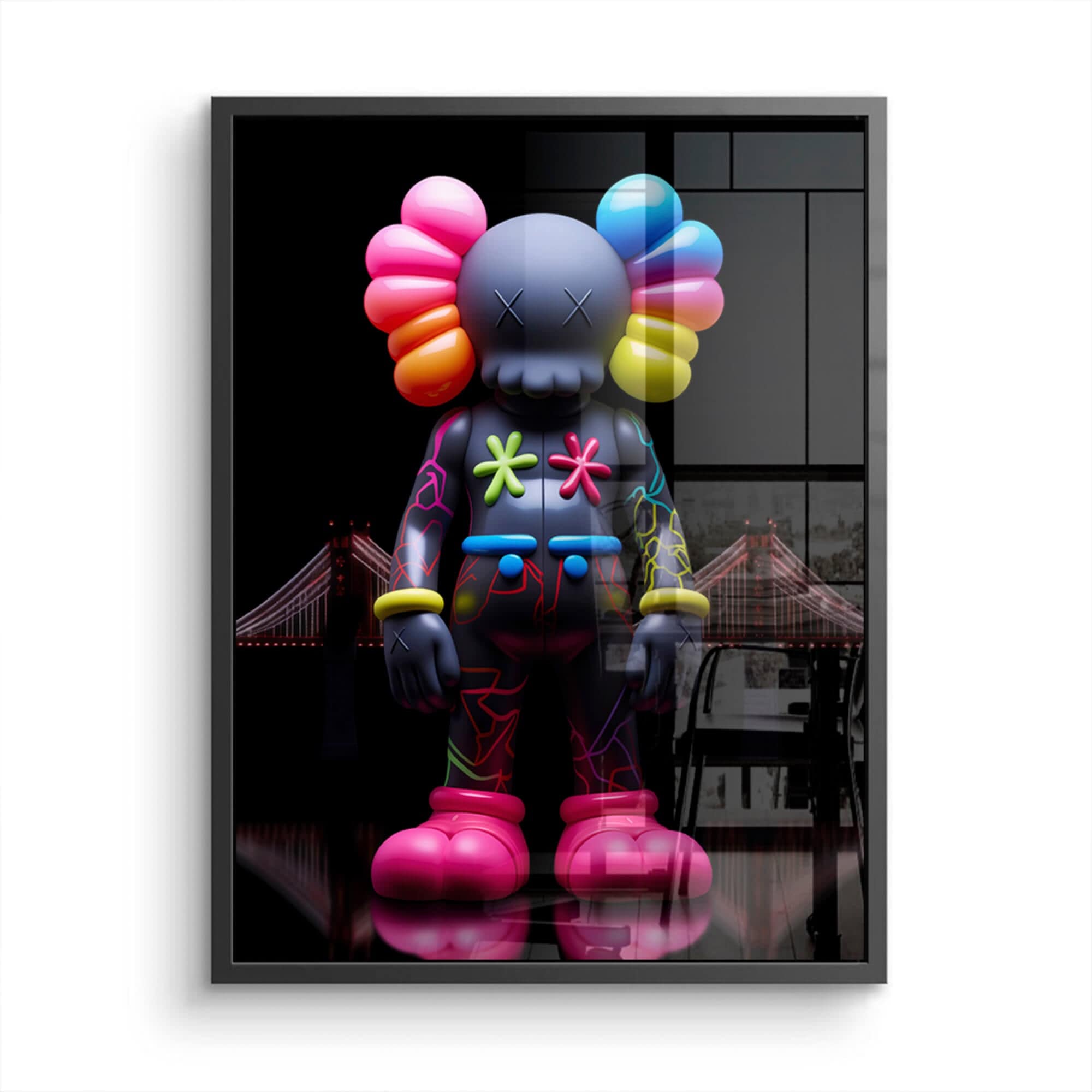 Neon KAWS №1 Canvas Print