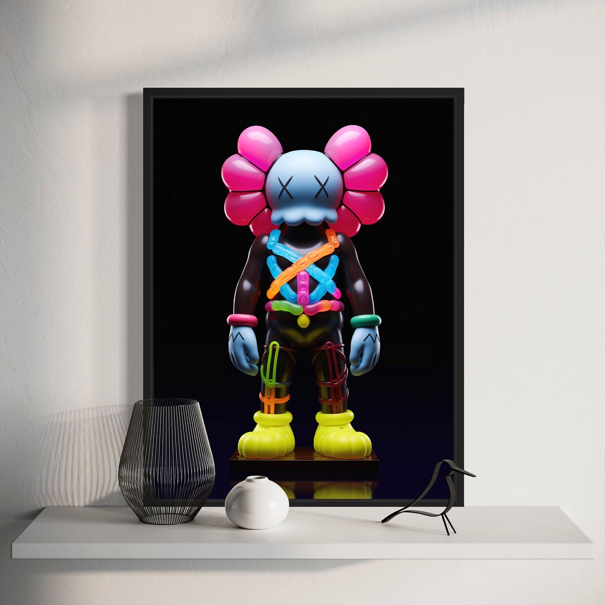 Neon KAWS №2 Canvas Print