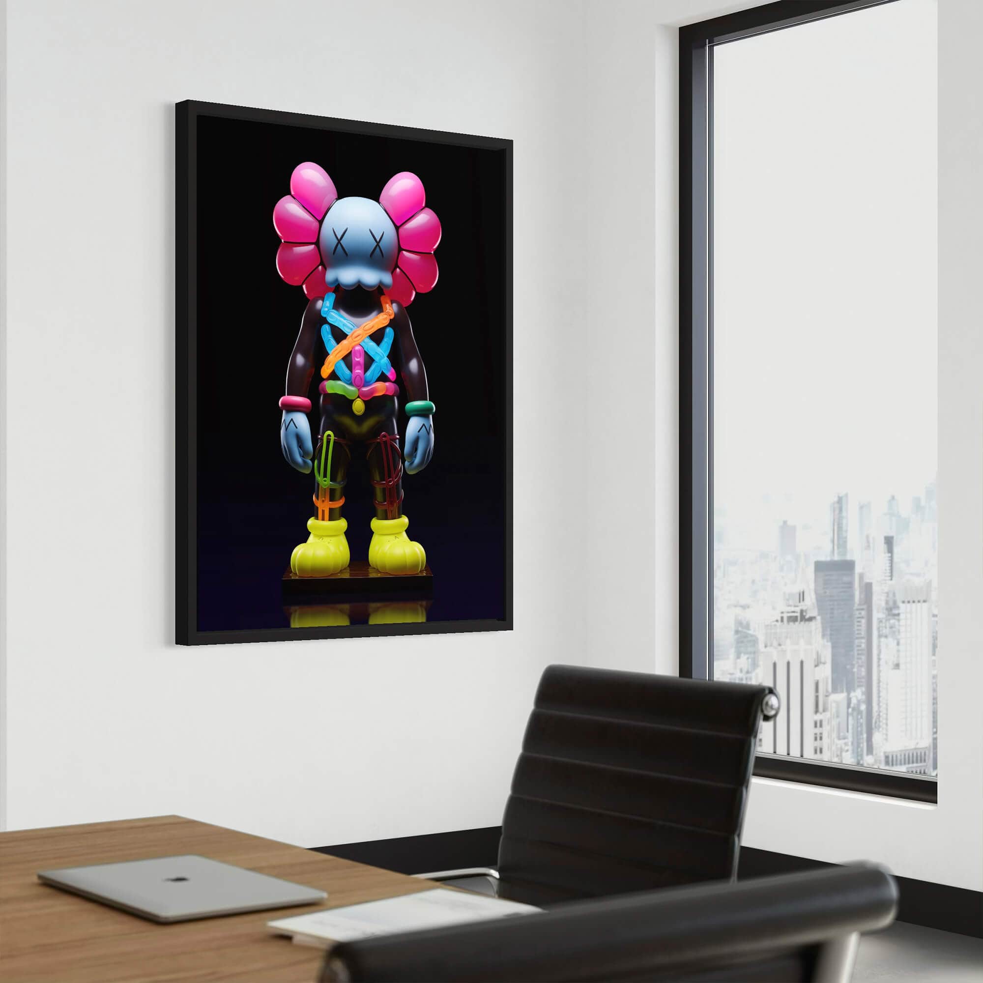 Neon KAWS №2 Canvas Print