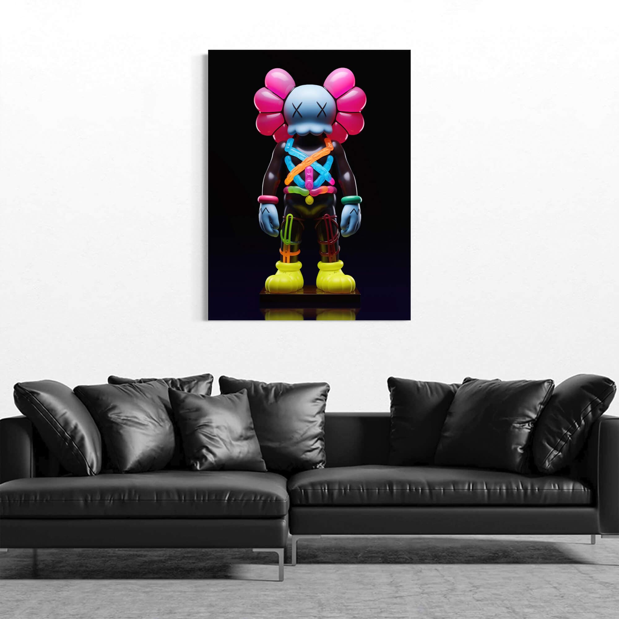 Neon KAWS №2 Canvas Print