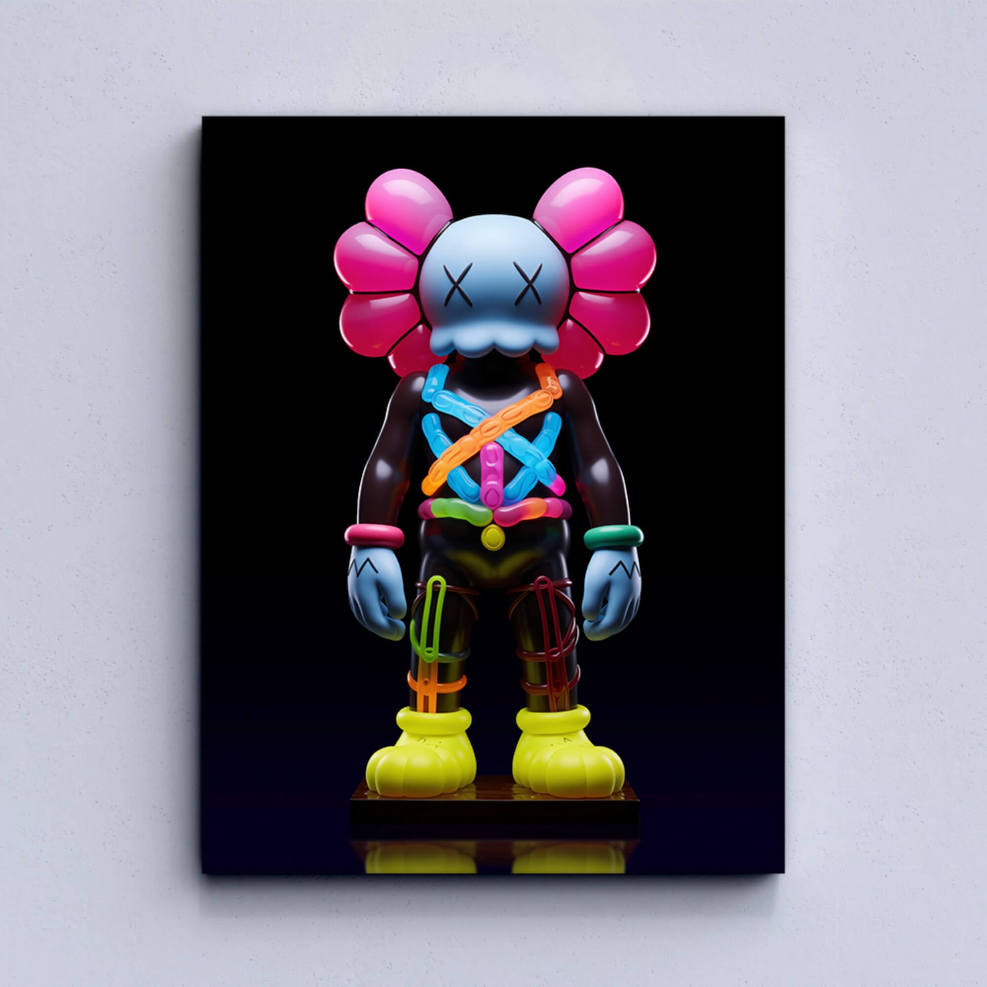 Neon KAWS №2 Canvas Print