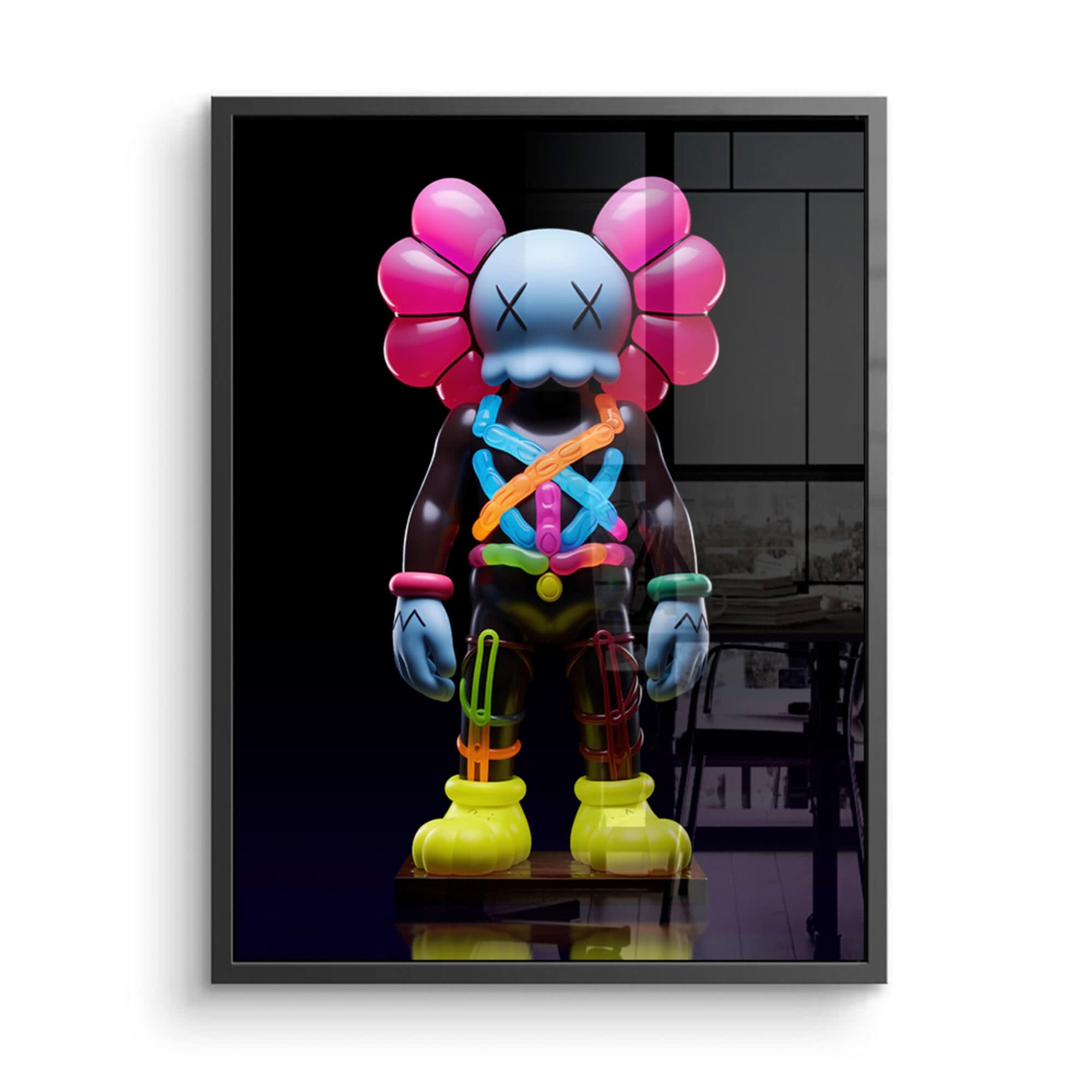 Neon KAWS №2 Canvas Print