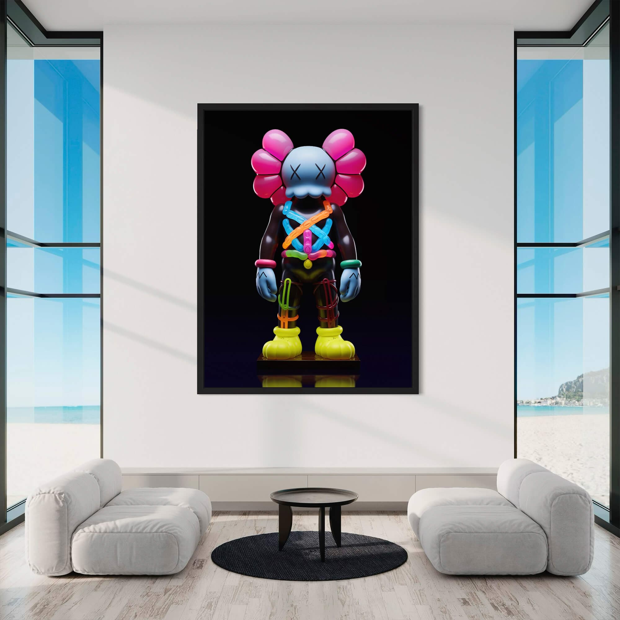 Neon KAWS №2 Canvas Print