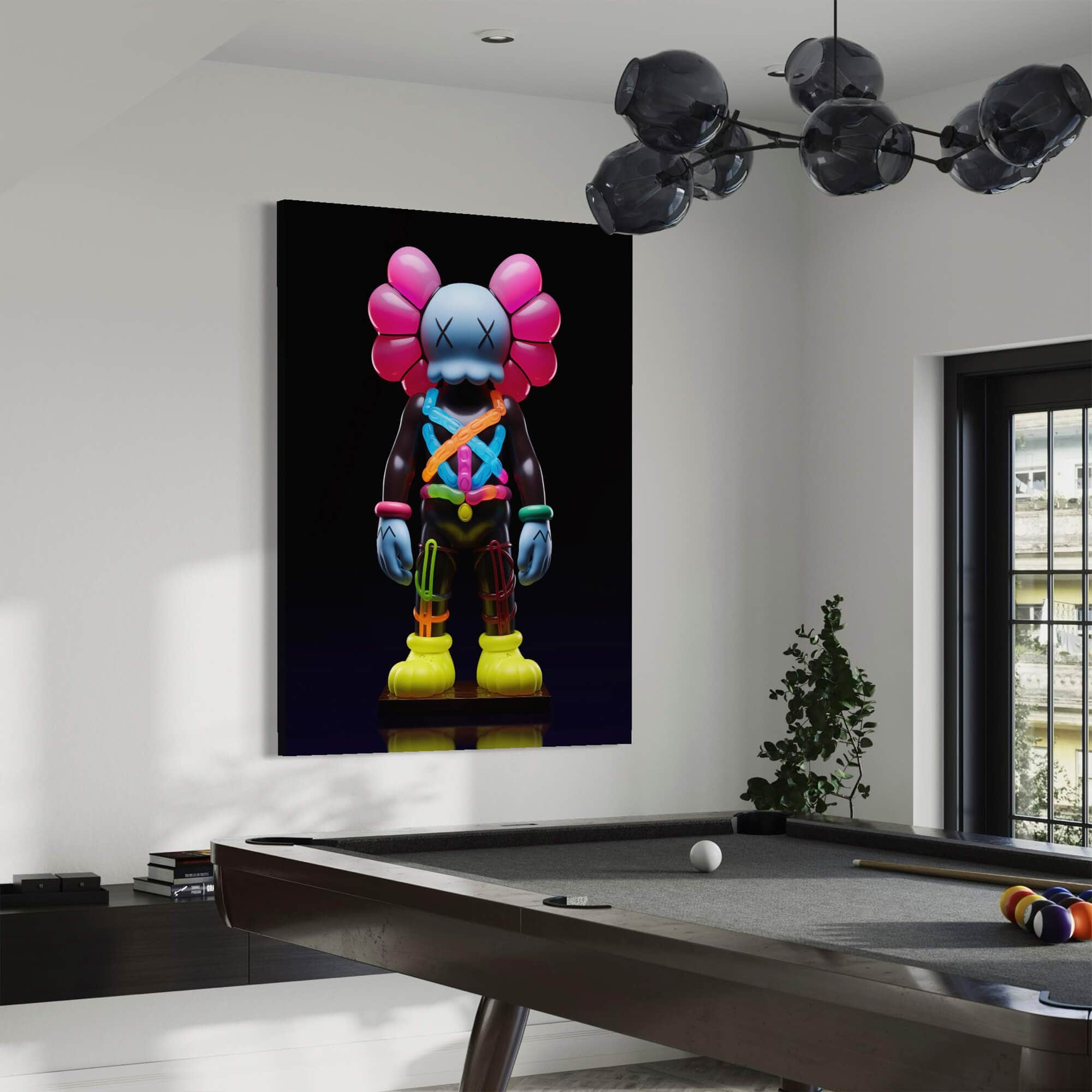 Neon KAWS №2 Canvas Print