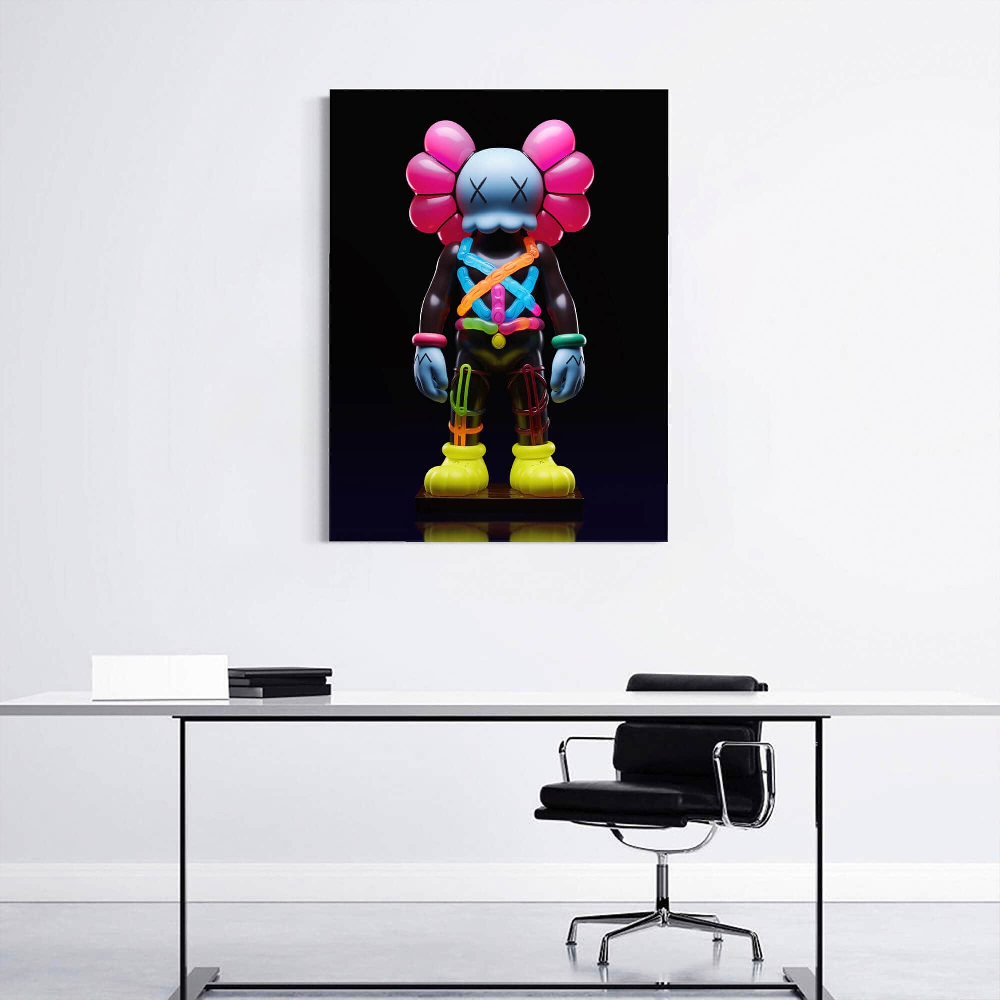 Neon KAWS №2 Canvas Print