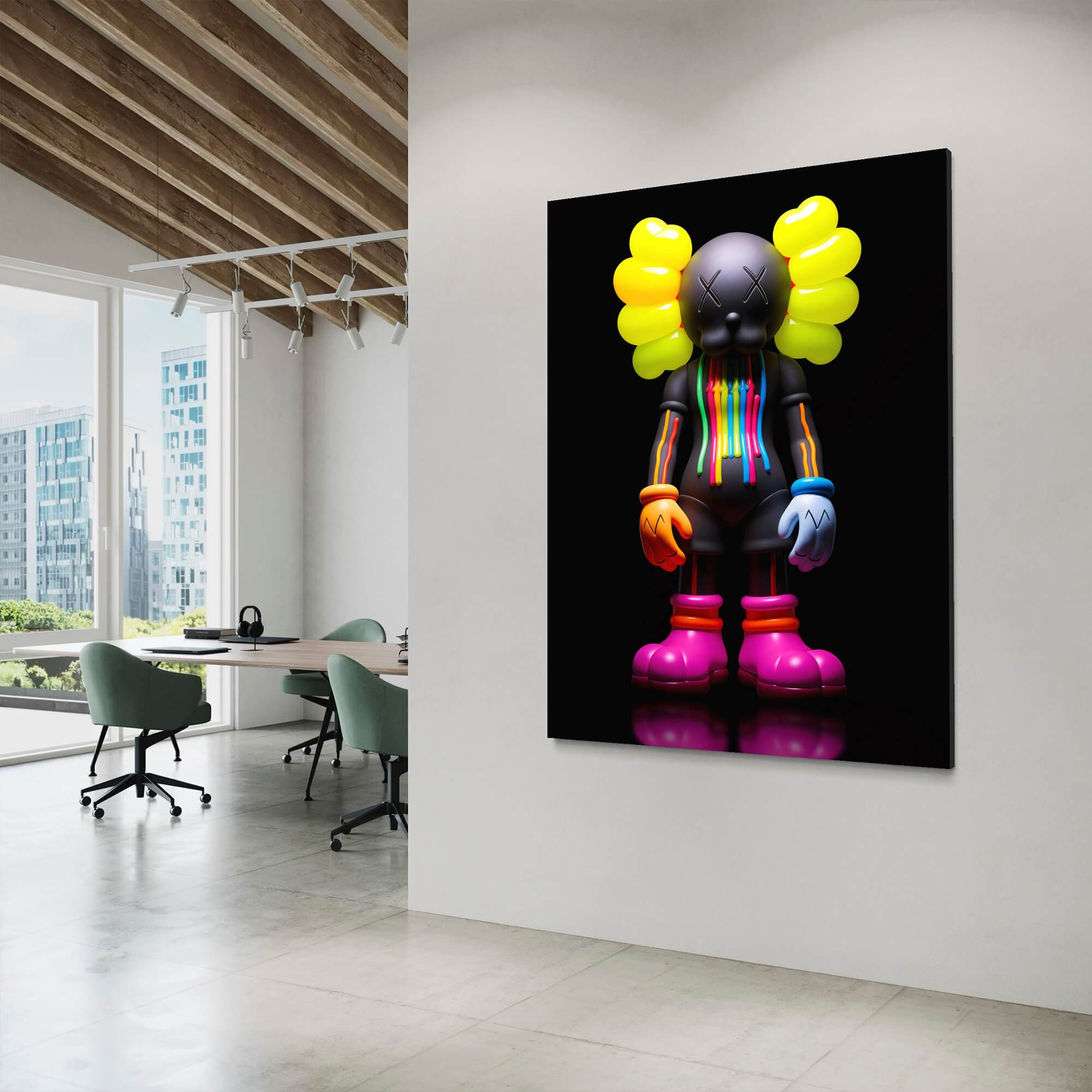 Neon KAWS №3 Canvas Print