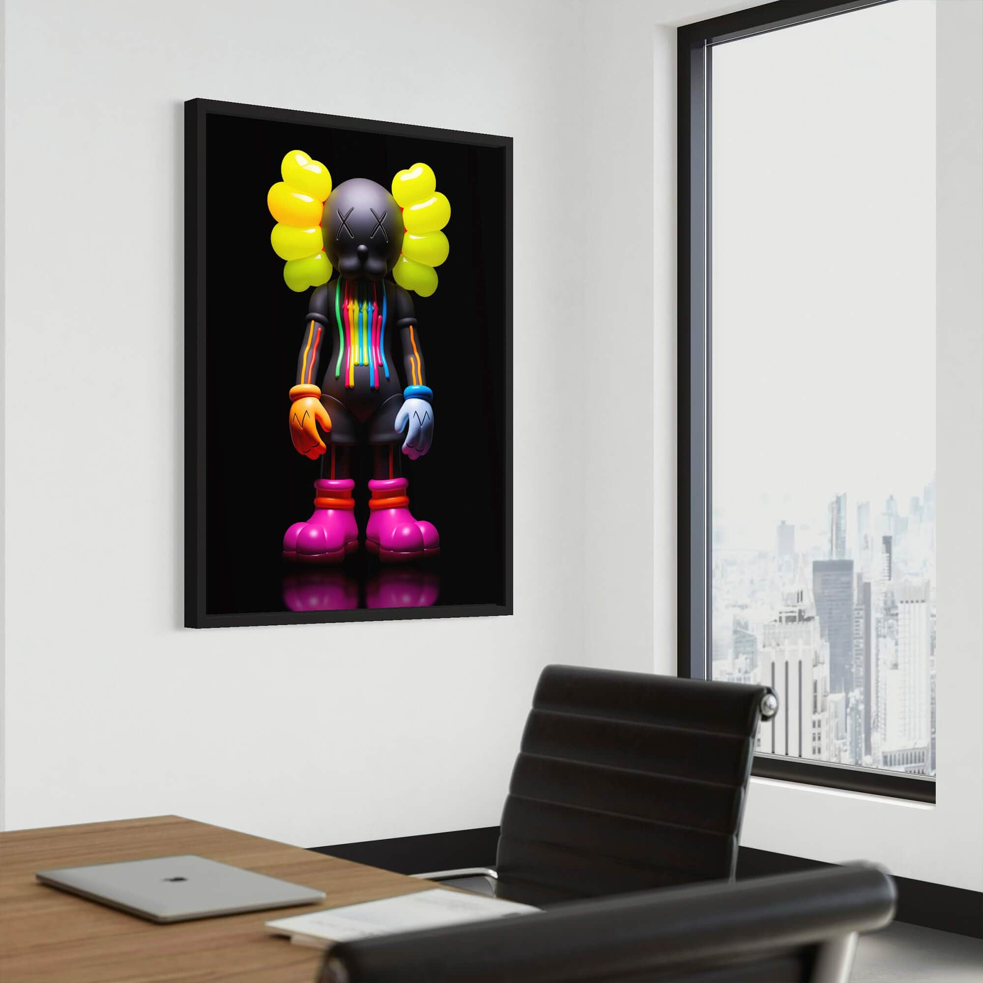 Neon KAWS №3 Canvas Print