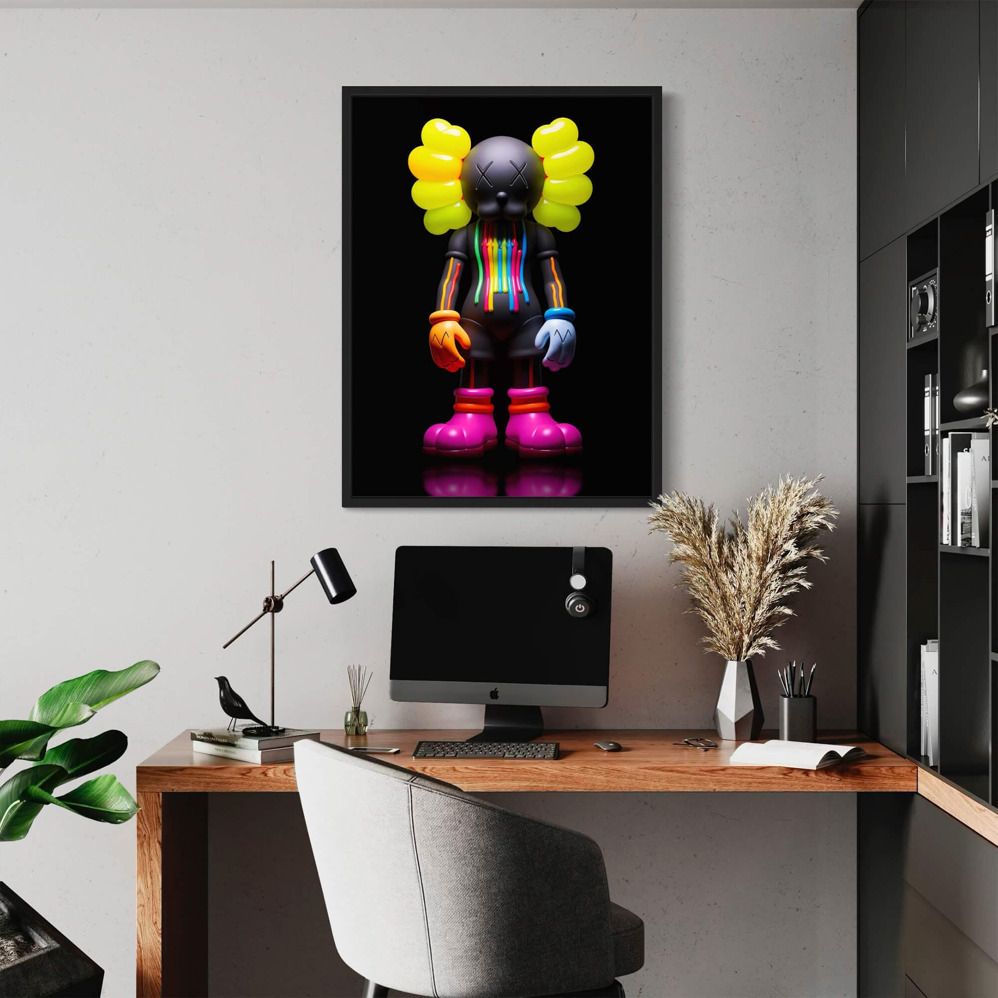 Neon KAWS №3 Canvas Print