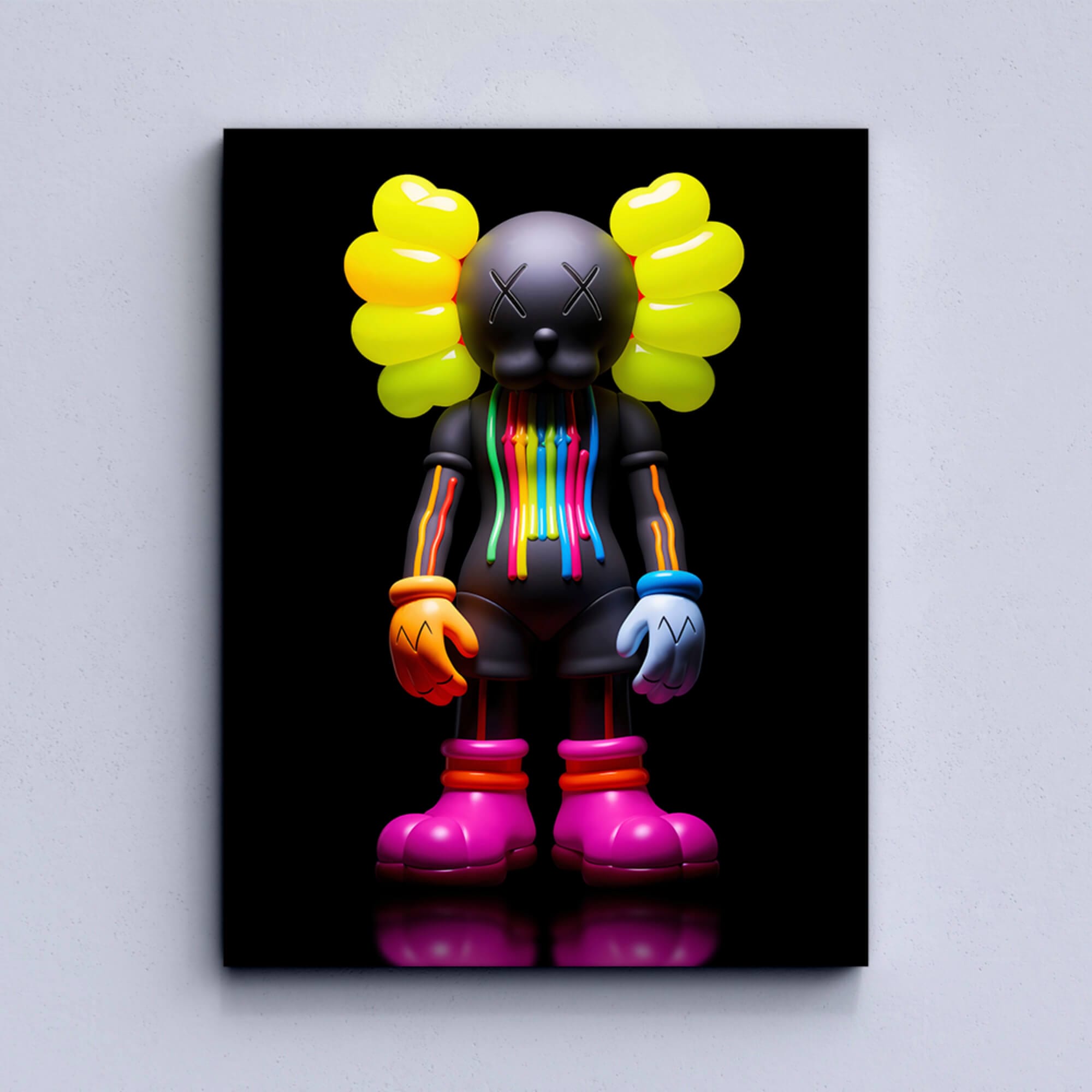 Neon KAWS №3 Canvas Print