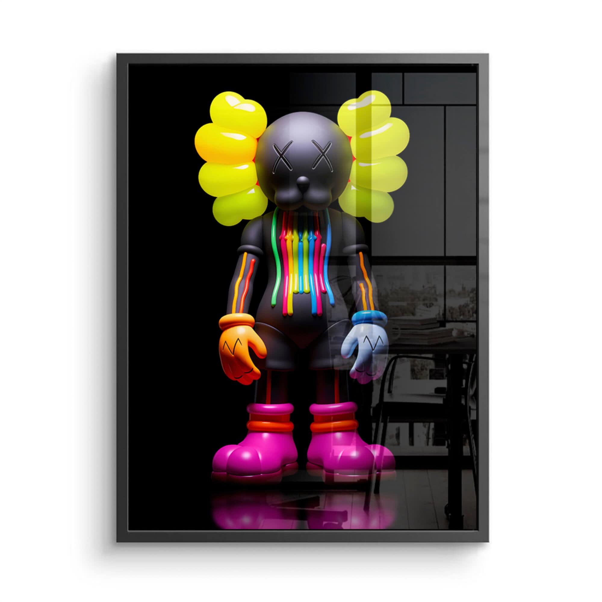 Neon KAWS №3 Canvas Print