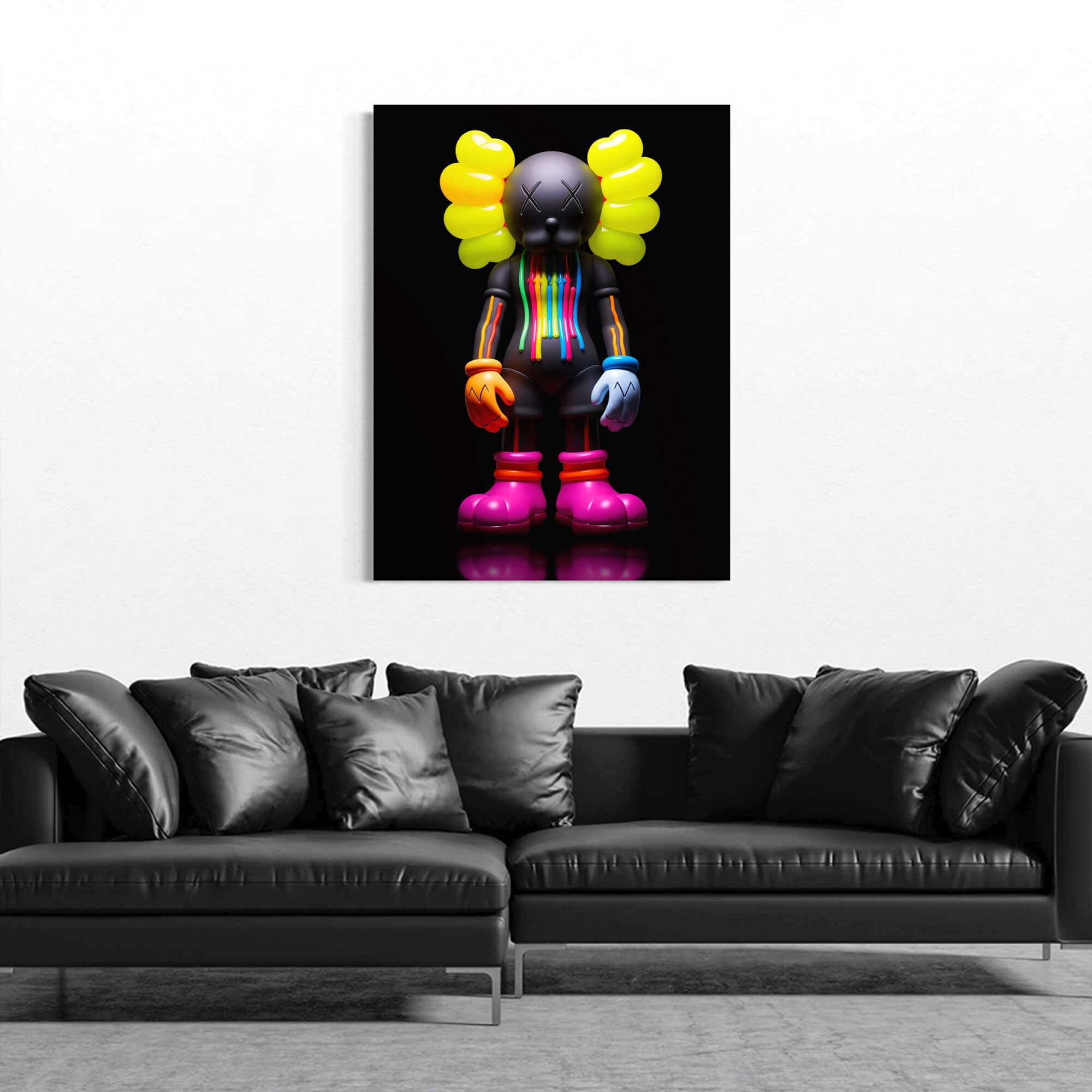 Neon KAWS №3 Canvas Print