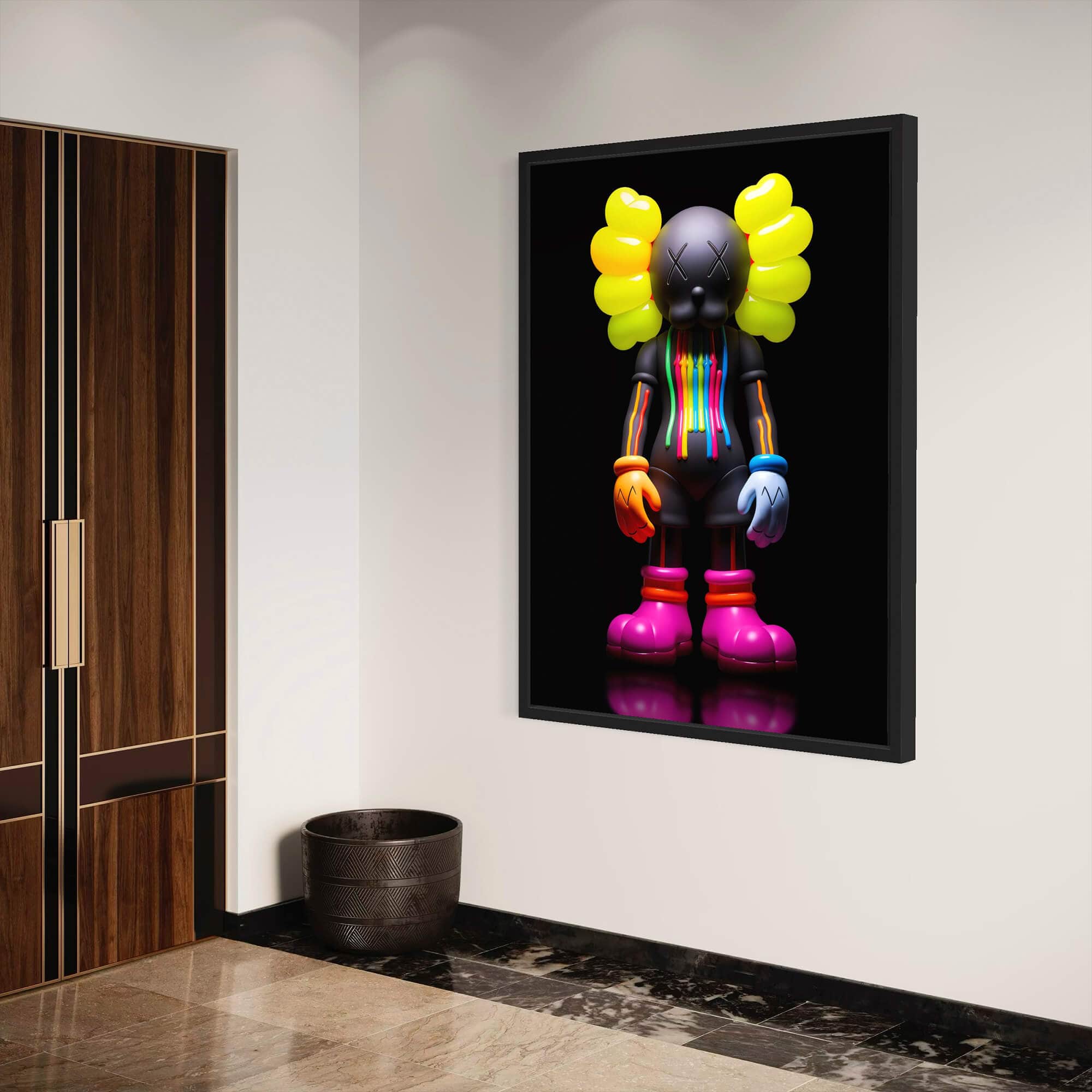 Neon KAWS №3 Canvas Print