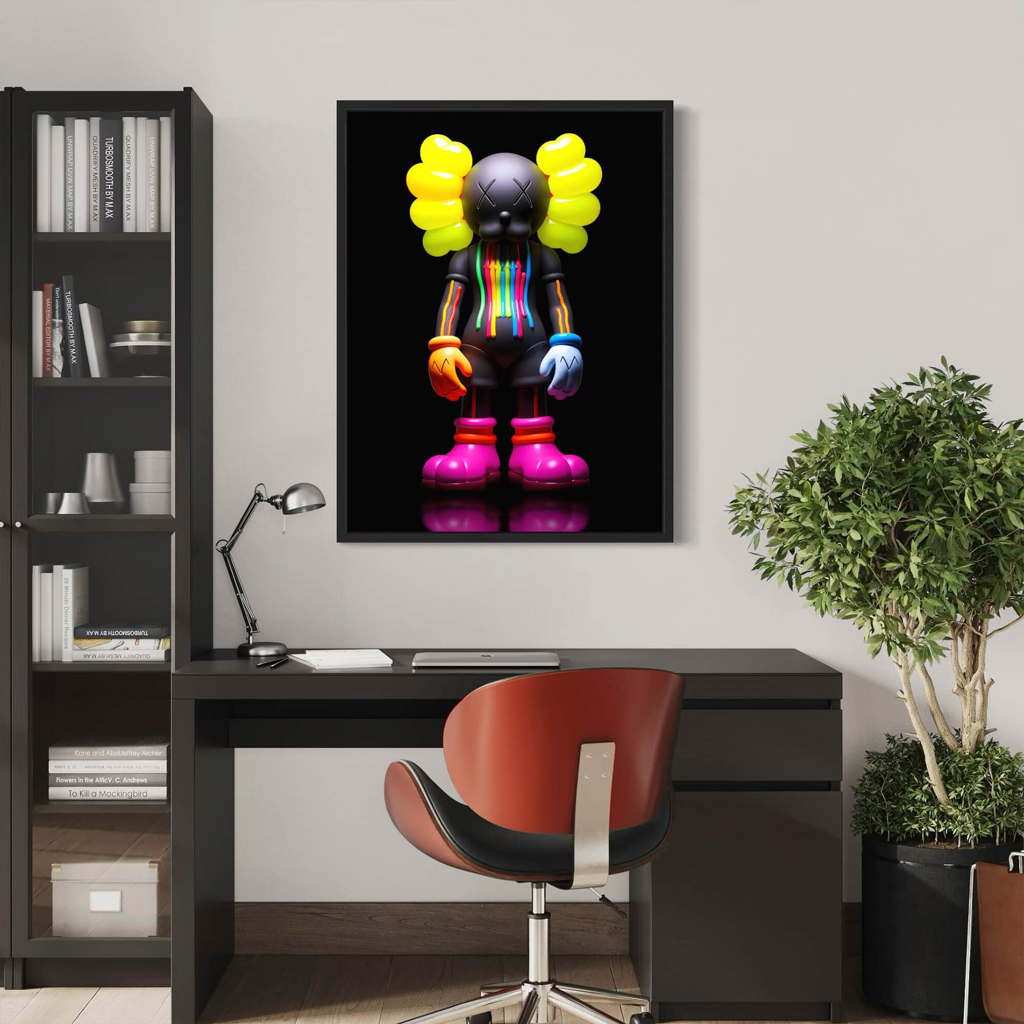 Neon KAWS №3 Canvas Print