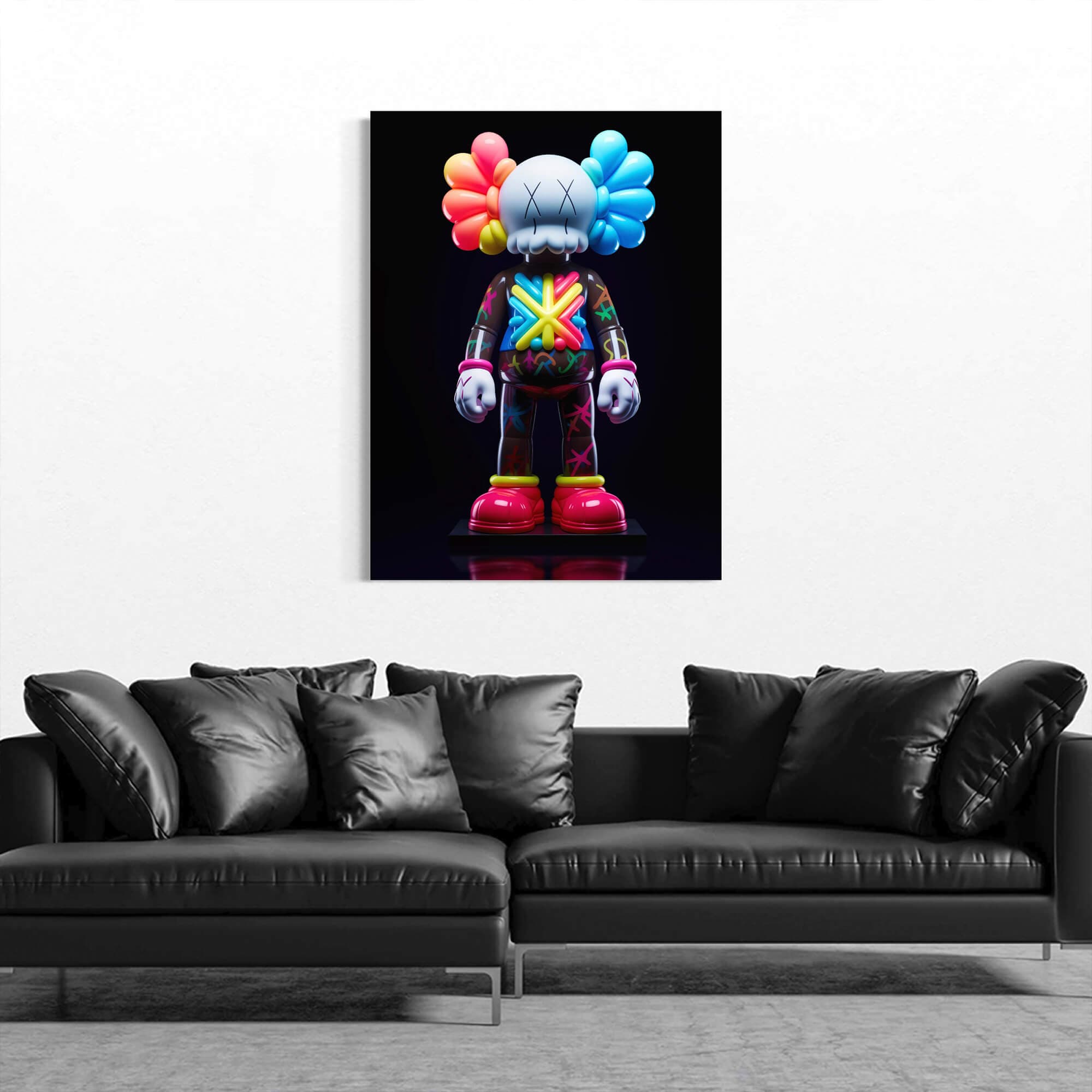 Neon KAWS №4 Canvas Print