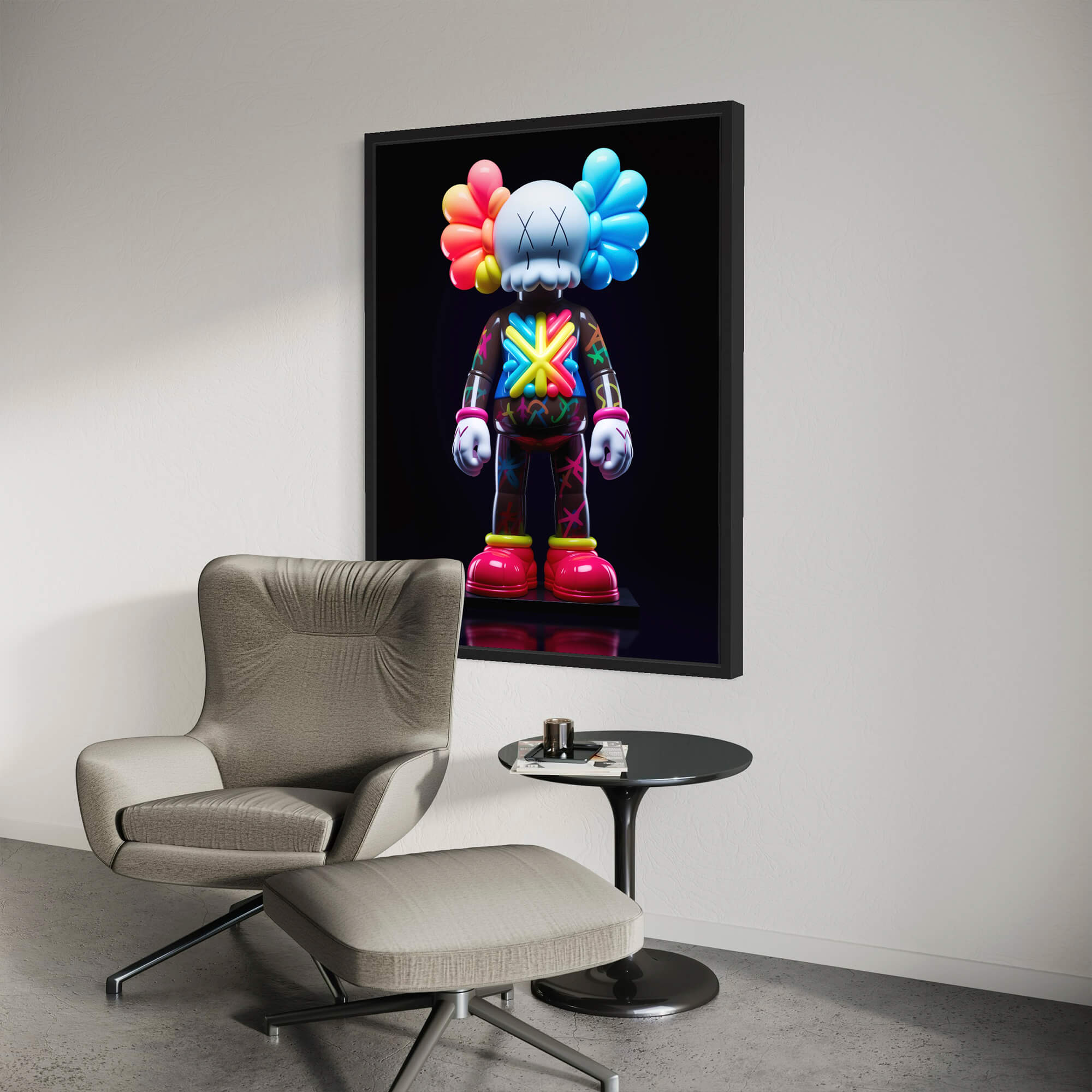 Neon KAWS №4 Canvas Print