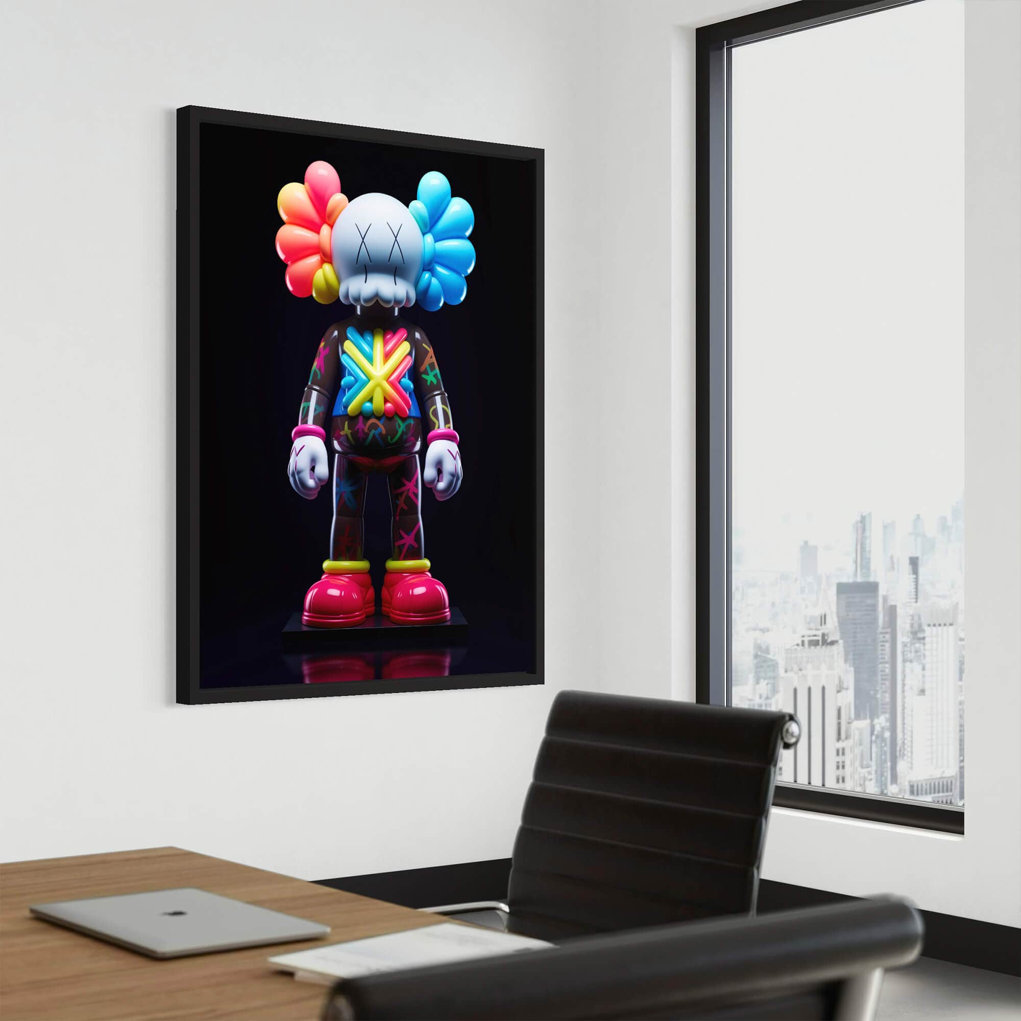 Neon KAWS №4 Canvas Print