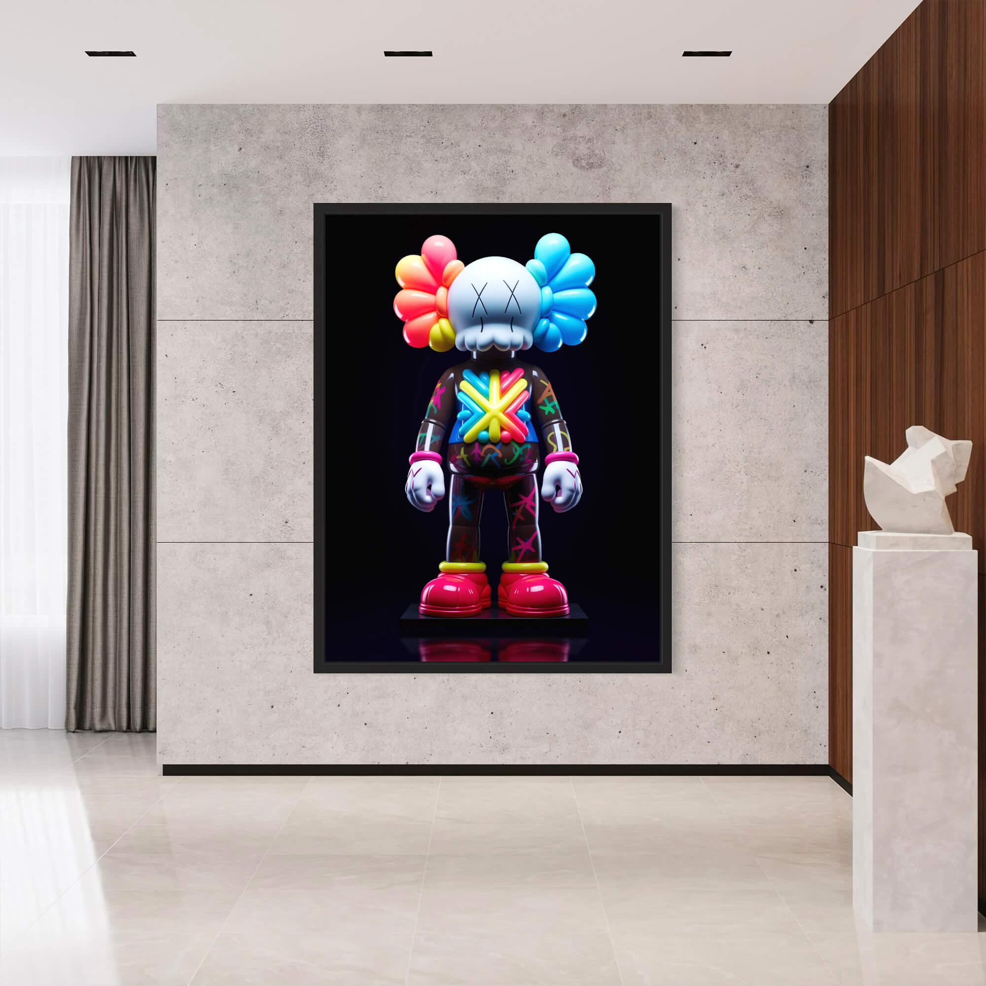 Neon KAWS №4 Canvas Print