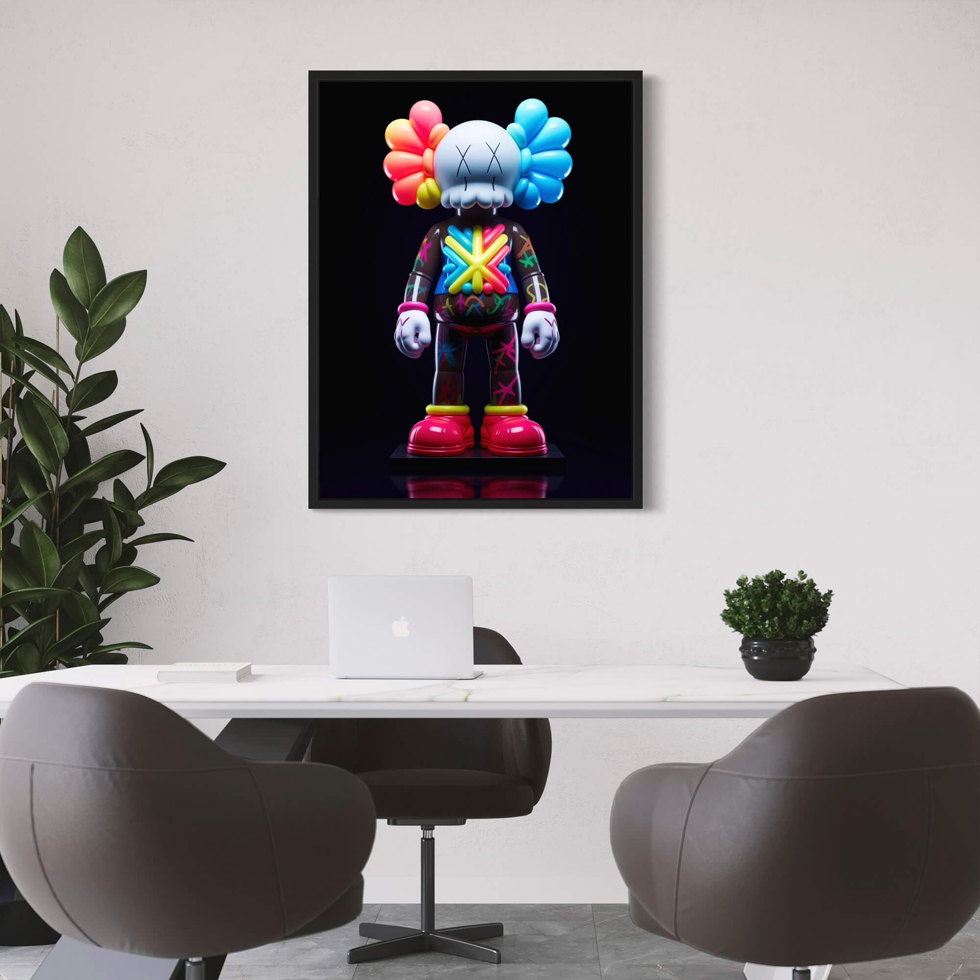 Neon KAWS №4 Canvas Print