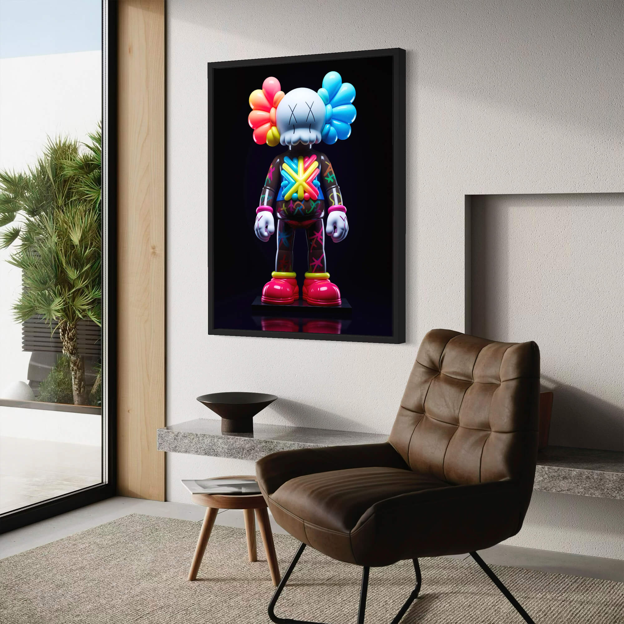 Neon KAWS №4 Canvas Print